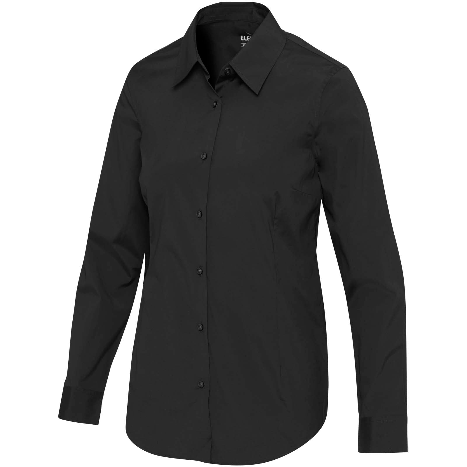 Carnelian 133 g/m² Popeline Bluse – Schwarz – XXS