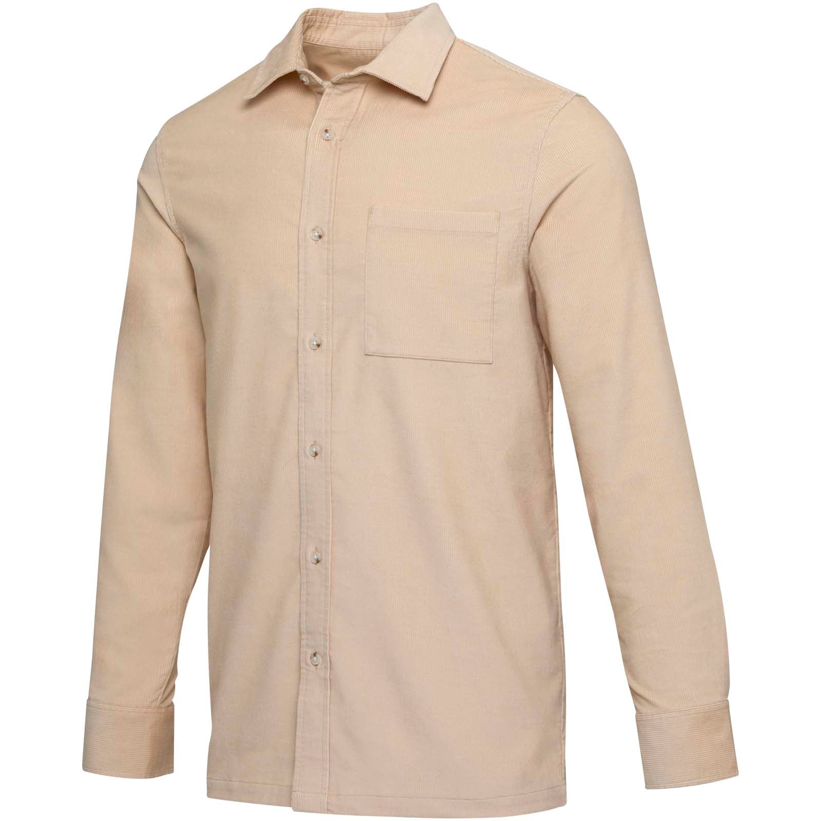 Alum 252 g/m² Hemd aus Cord Unisex – Oatmeal – XXS