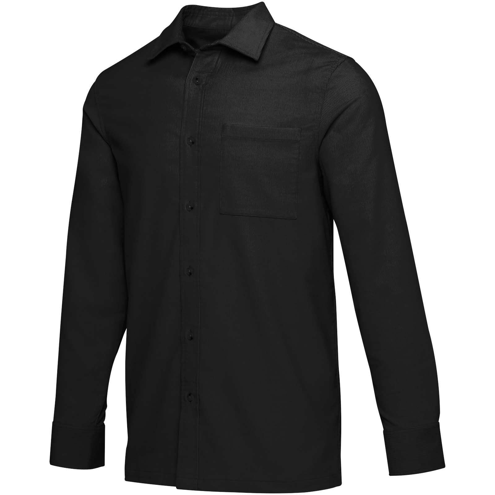 Alum 252 g/m² Hemd aus Cord Unisex – Schwarz – XXS