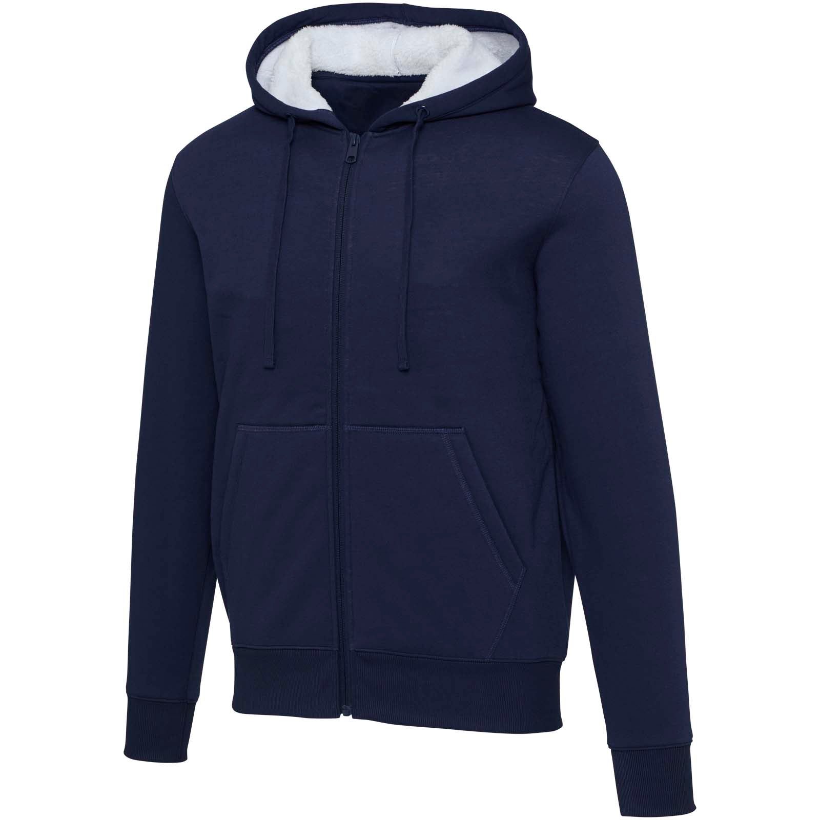 Natron 320 g/m² Sherpa-Kapuzenjacke mit Reißverschluss – Navy – XXS
