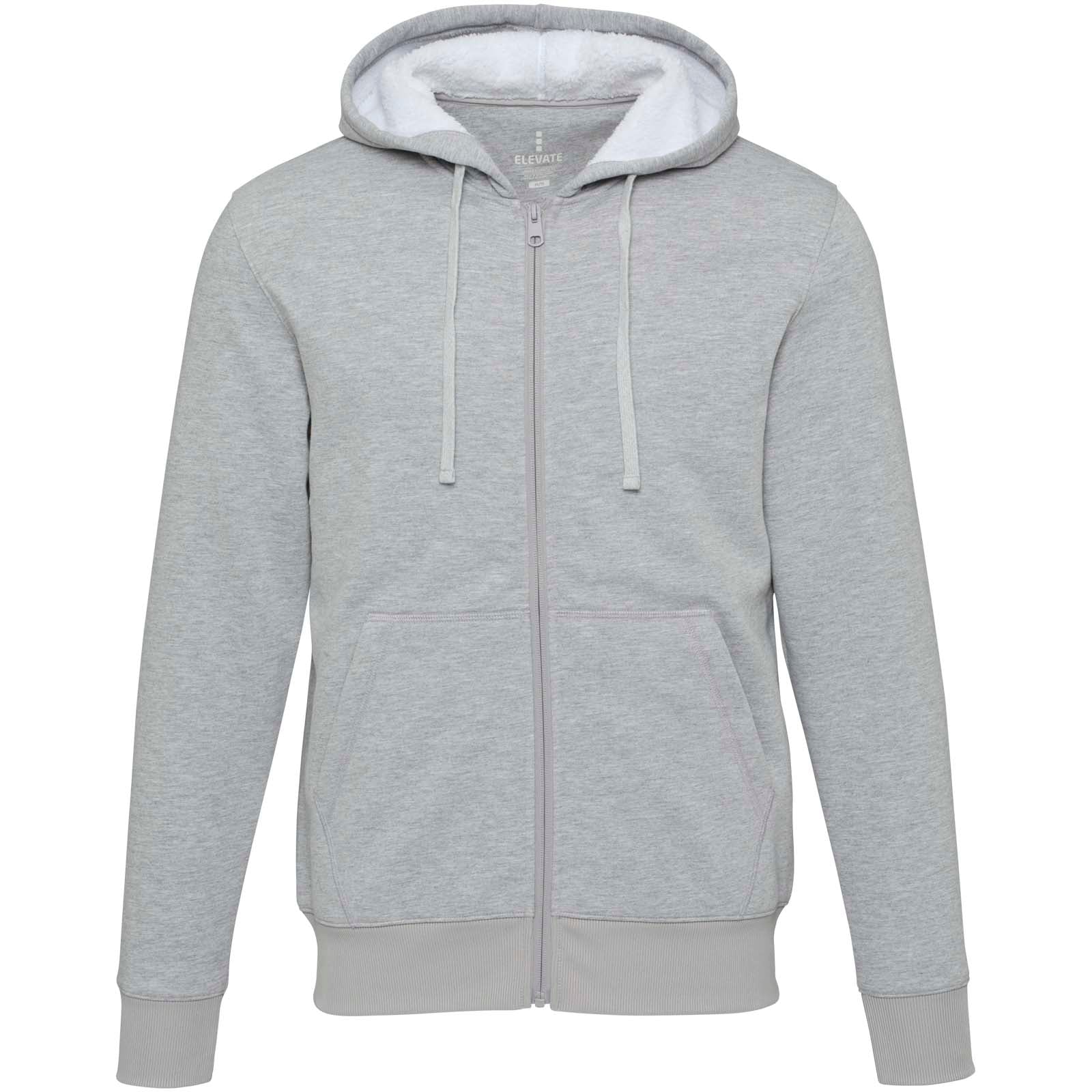 Natron 320 g/m² Sherpa-Kapuzenjacke mit Reißverschluss