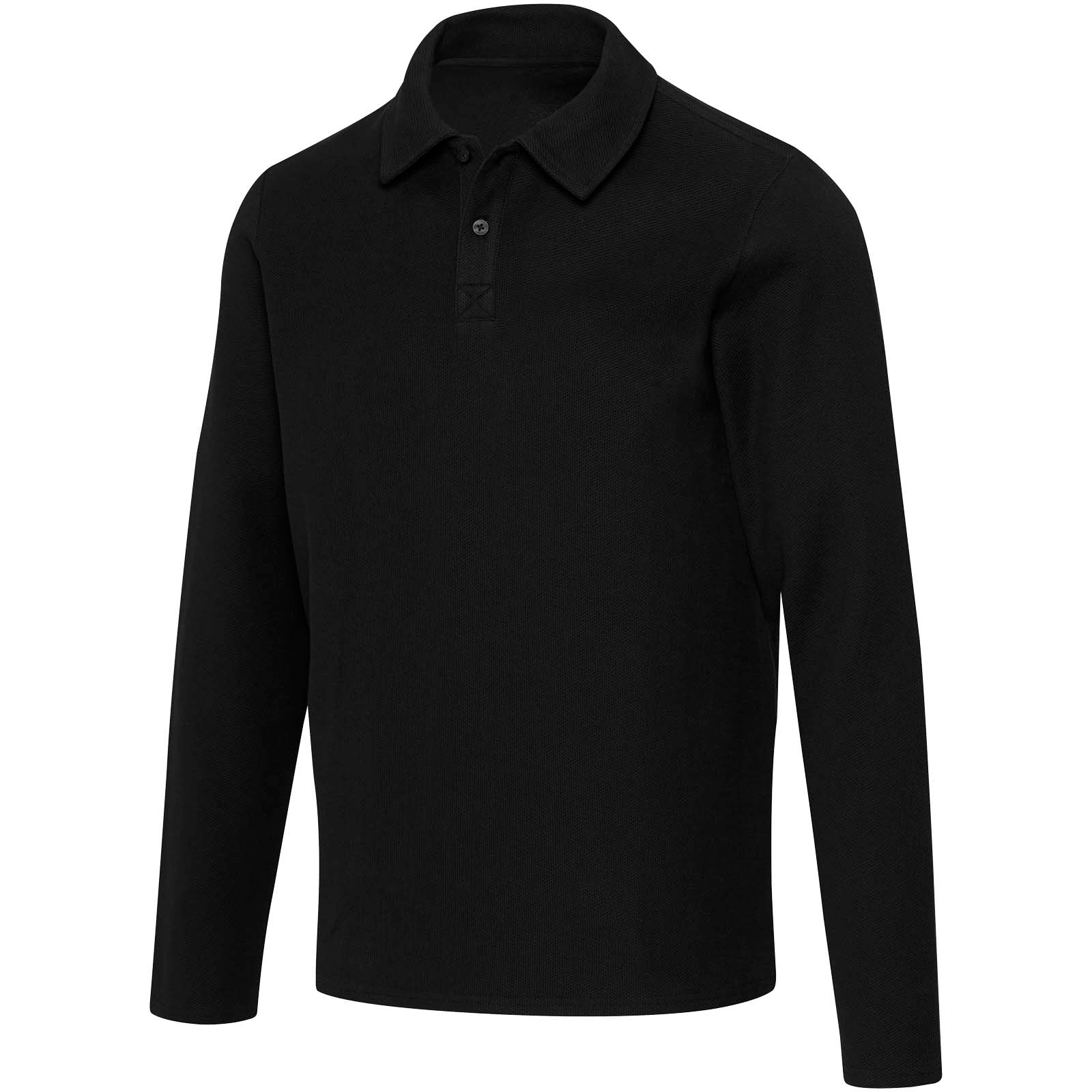 Apollo 245 g/m² Langarm Poloshirt Unisex – Schwarz – 3XS