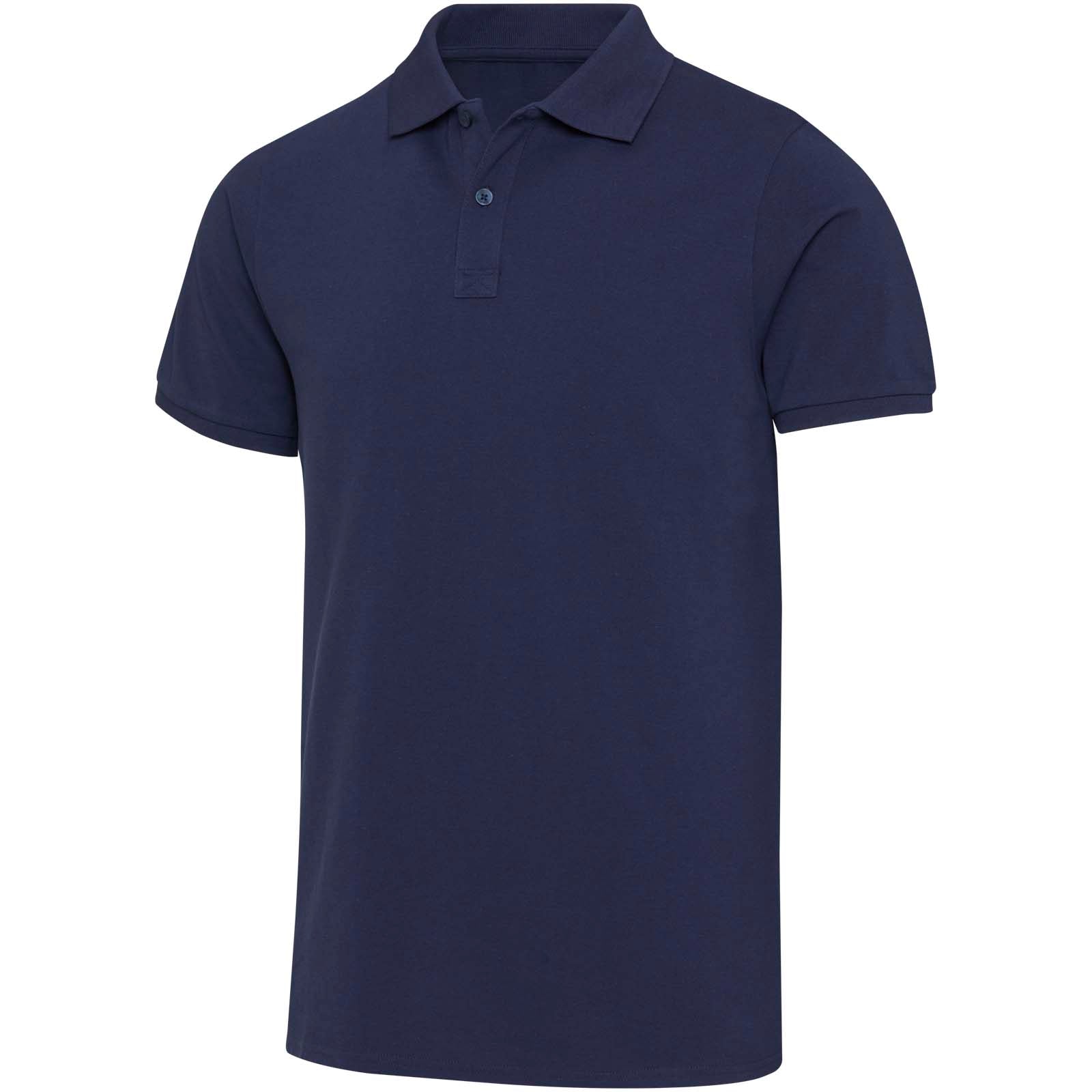 Beryl 220 g/m² Kurzärmeliges Poloshirt Bio-Recyclingmaterial (OCS), unisex – Navy – 3XS
