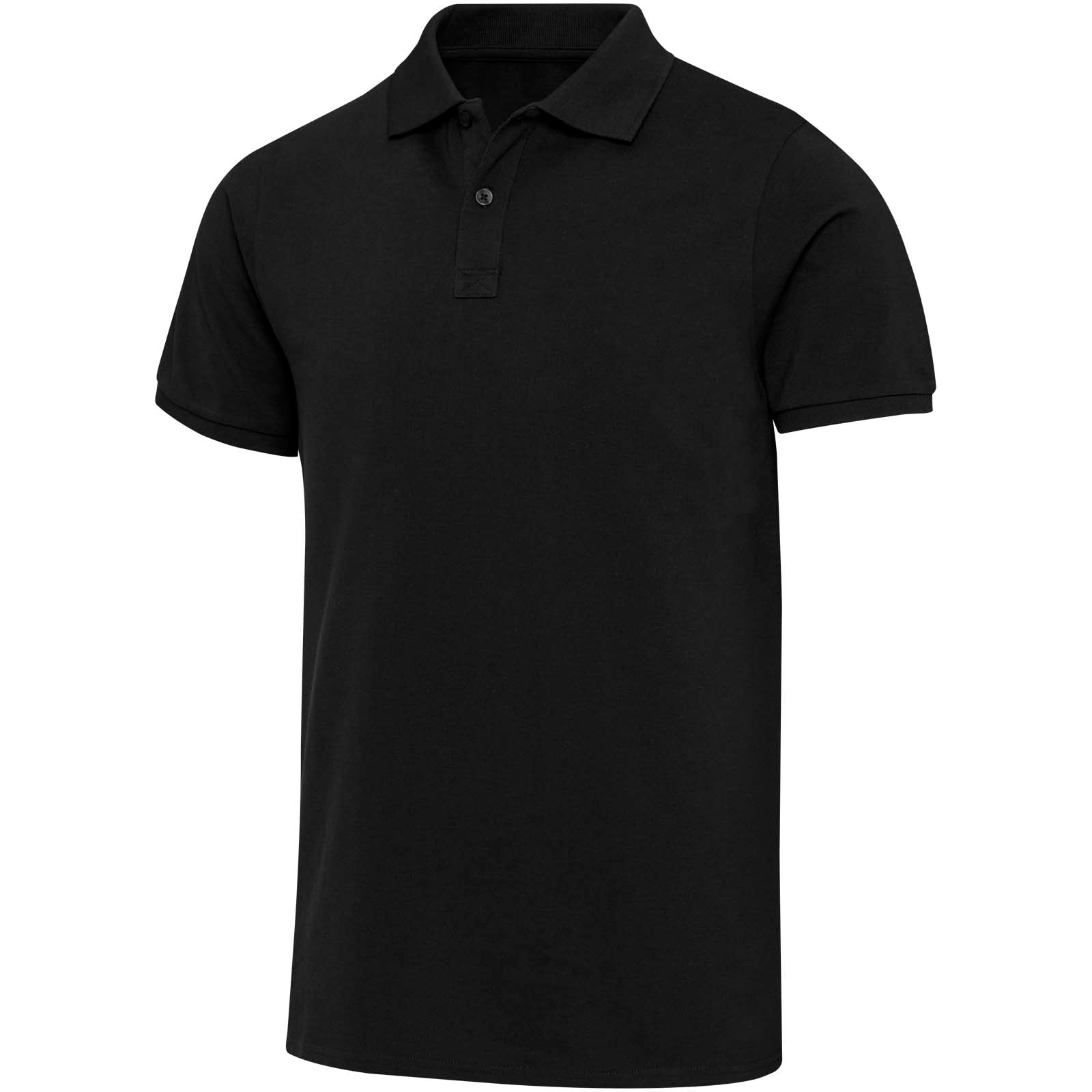 Beryl 220 g/m² Kurzärmeliges Poloshirt Bio-Recyclingmaterial (OCS), unisex – Schwarz – 3XS