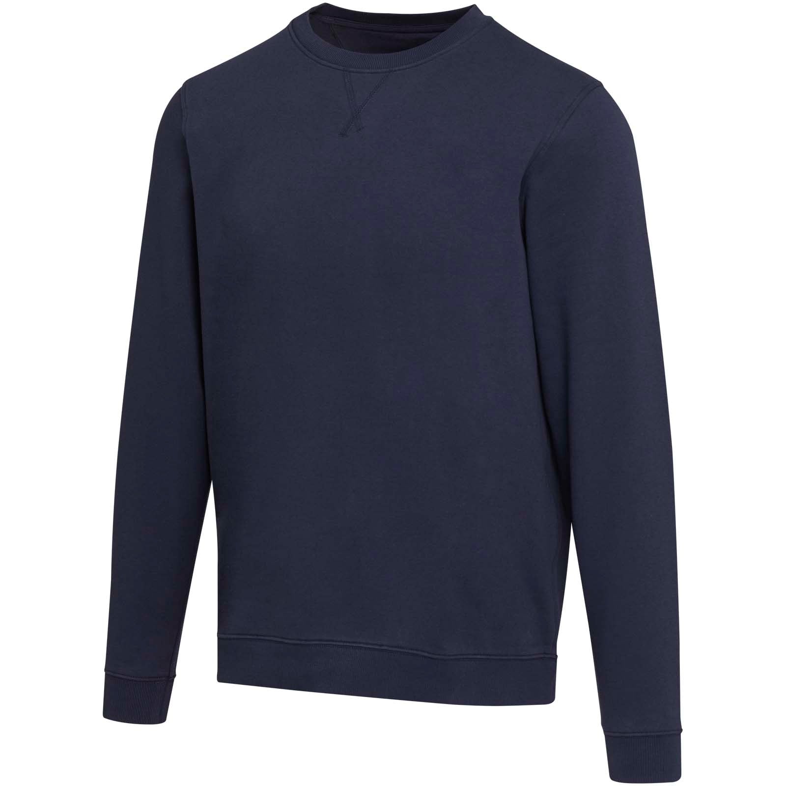 Jasper 280 g/m² Pullover mit Rundhalsausschnitt aus recycelter Bio Baumwolle (OCS), unisex – Navy – 3XS