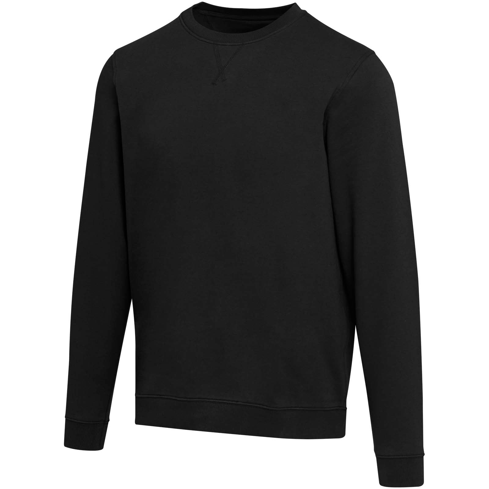 Jasper 280 g/m² Pullover mit Rundhalsausschnitt aus recycelter Bio Baumwolle (OCS), unisex – Schwarz – 3XS
