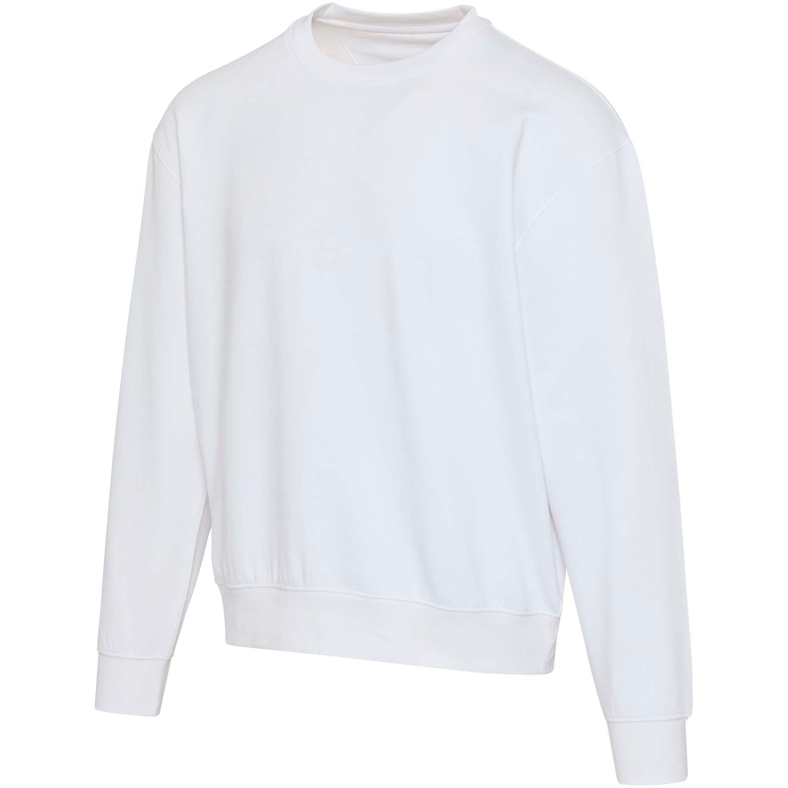 Boris Oversize Sweatshirt mit Rundhalsausschnitt aus recycelter 280 g/m2 Bio Baumwolle (OCS), unisex – Weiss – 3XS