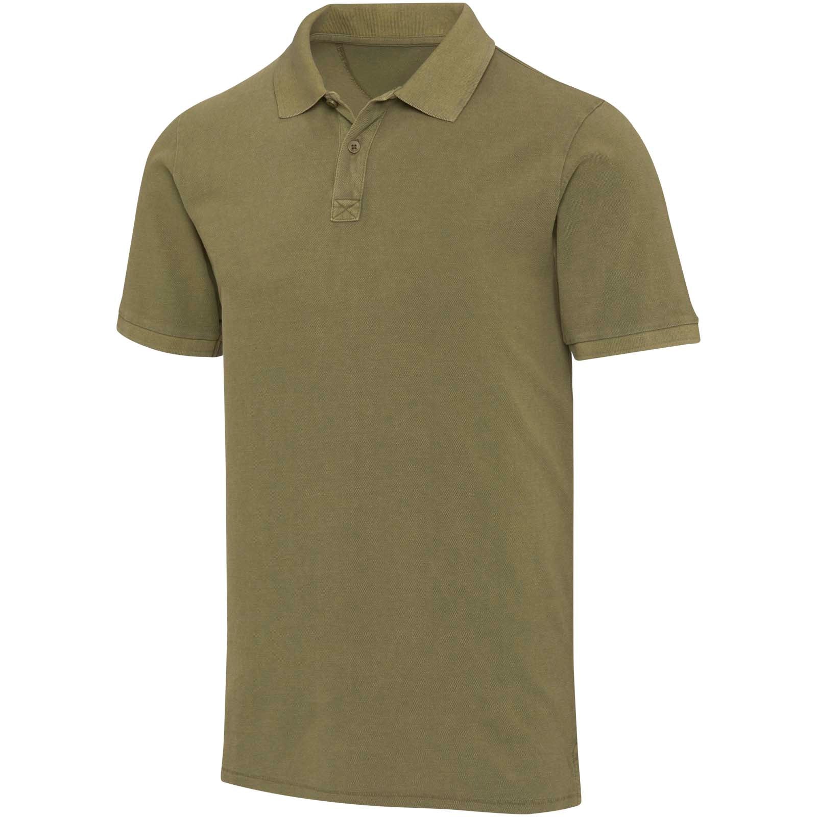 Calgary Poloshirt für Herren im Washed Look, 200 g/m2 – Waldgrün – 3XL