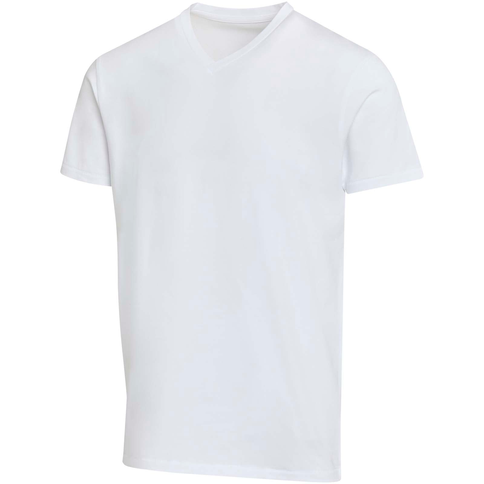 Balfour 200 g/m² Kurzärmeliges T-Shirt V-Ausschnitt Bio Baumwolle (OCS), unisex – Weiss – 3XS