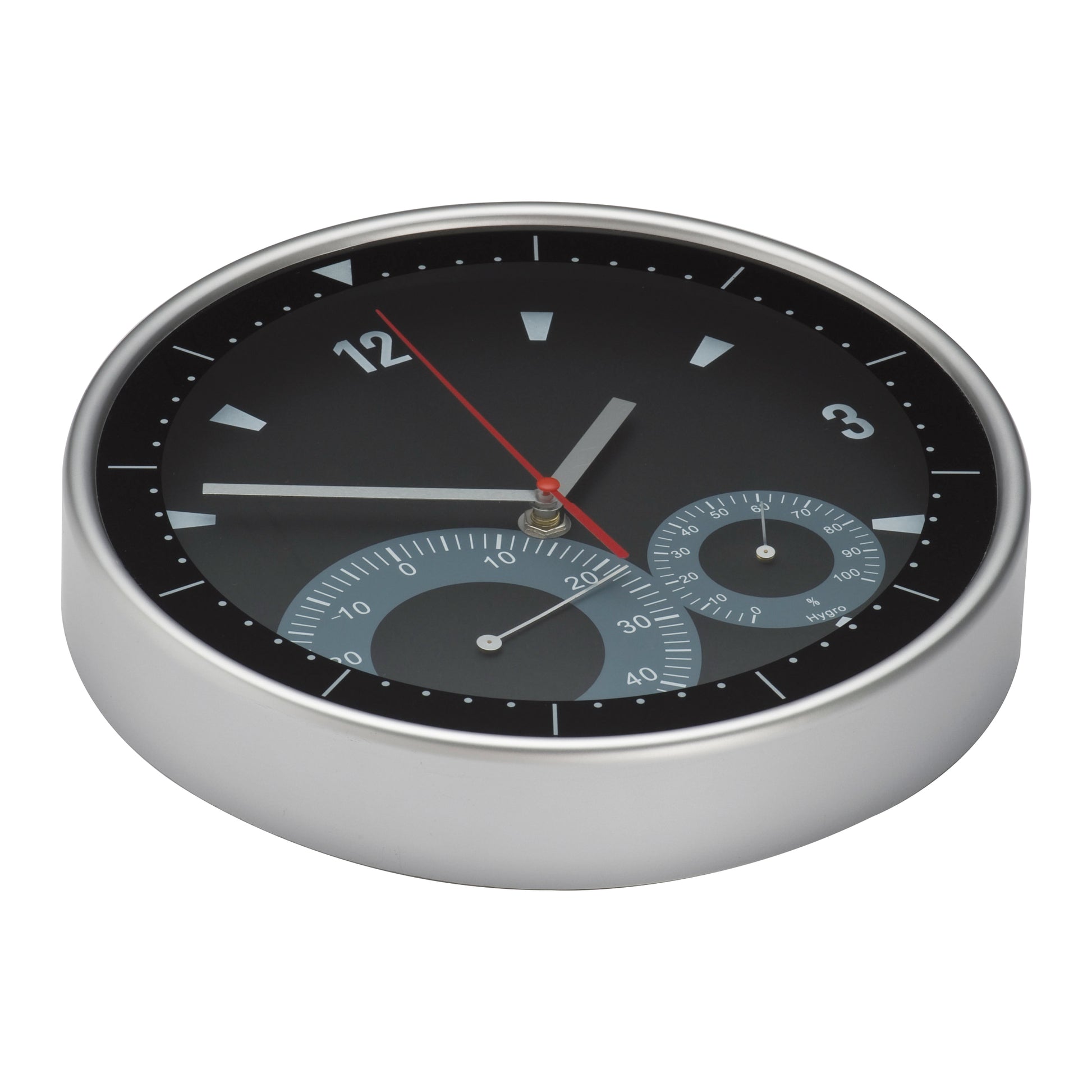 Wanduhr mit Hygro - und Thermometer GEORGE