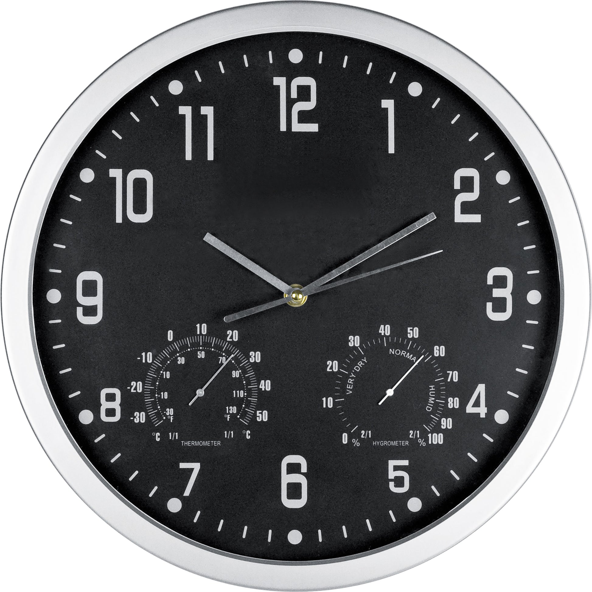 Wanduhr mit Hygro - und Thermometer MALCOLM
