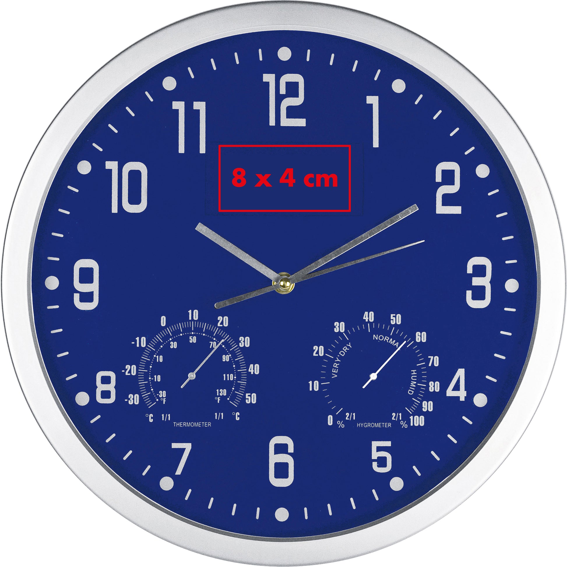 Wanduhr mit Hygro - und Thermometer MALCOLM