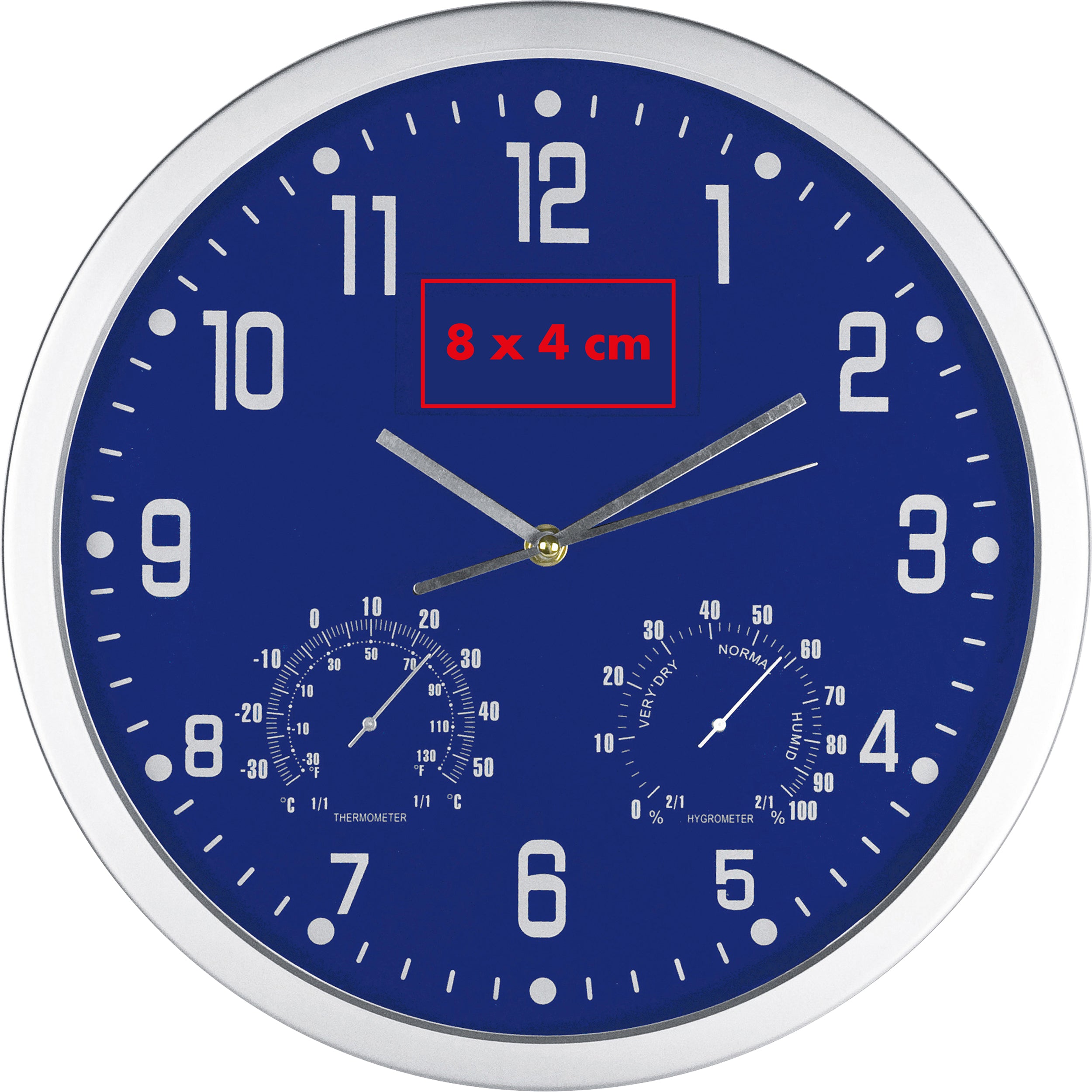 Wanduhr mit Hygro - und Thermometer MALCOLM