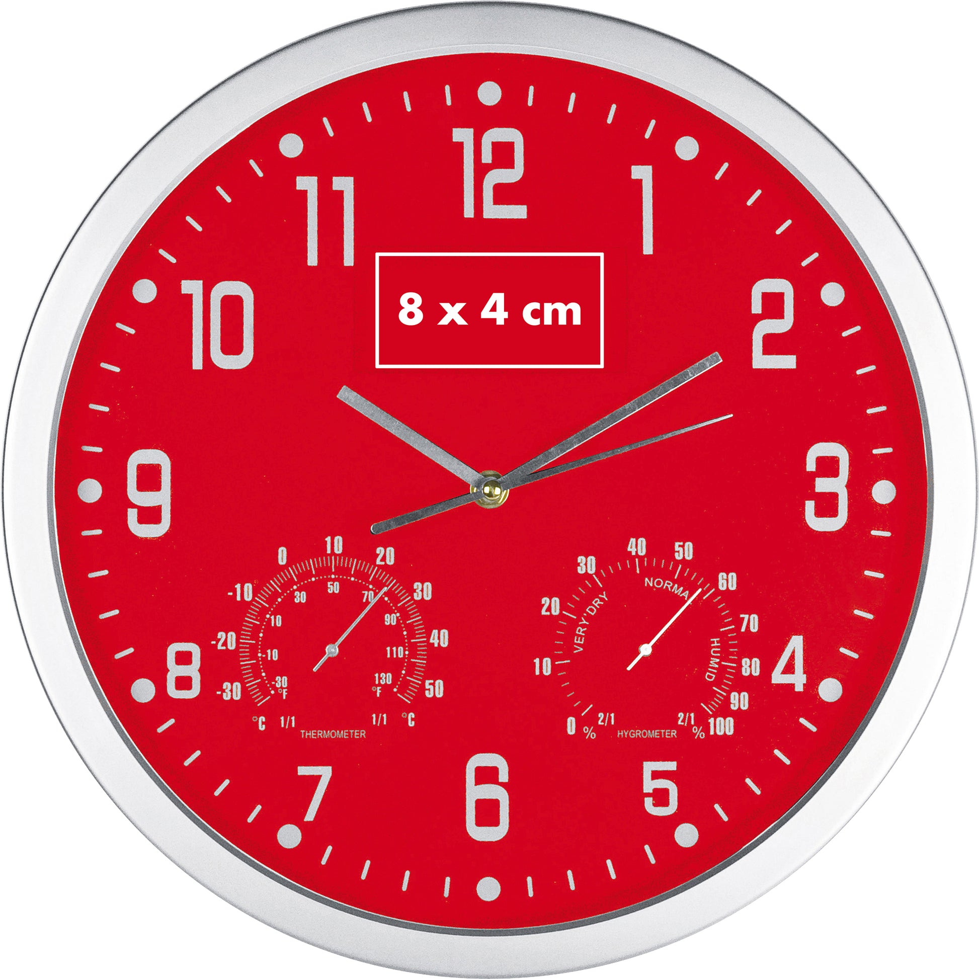 Wanduhr mit Hygro - und Thermometer MALCOLM