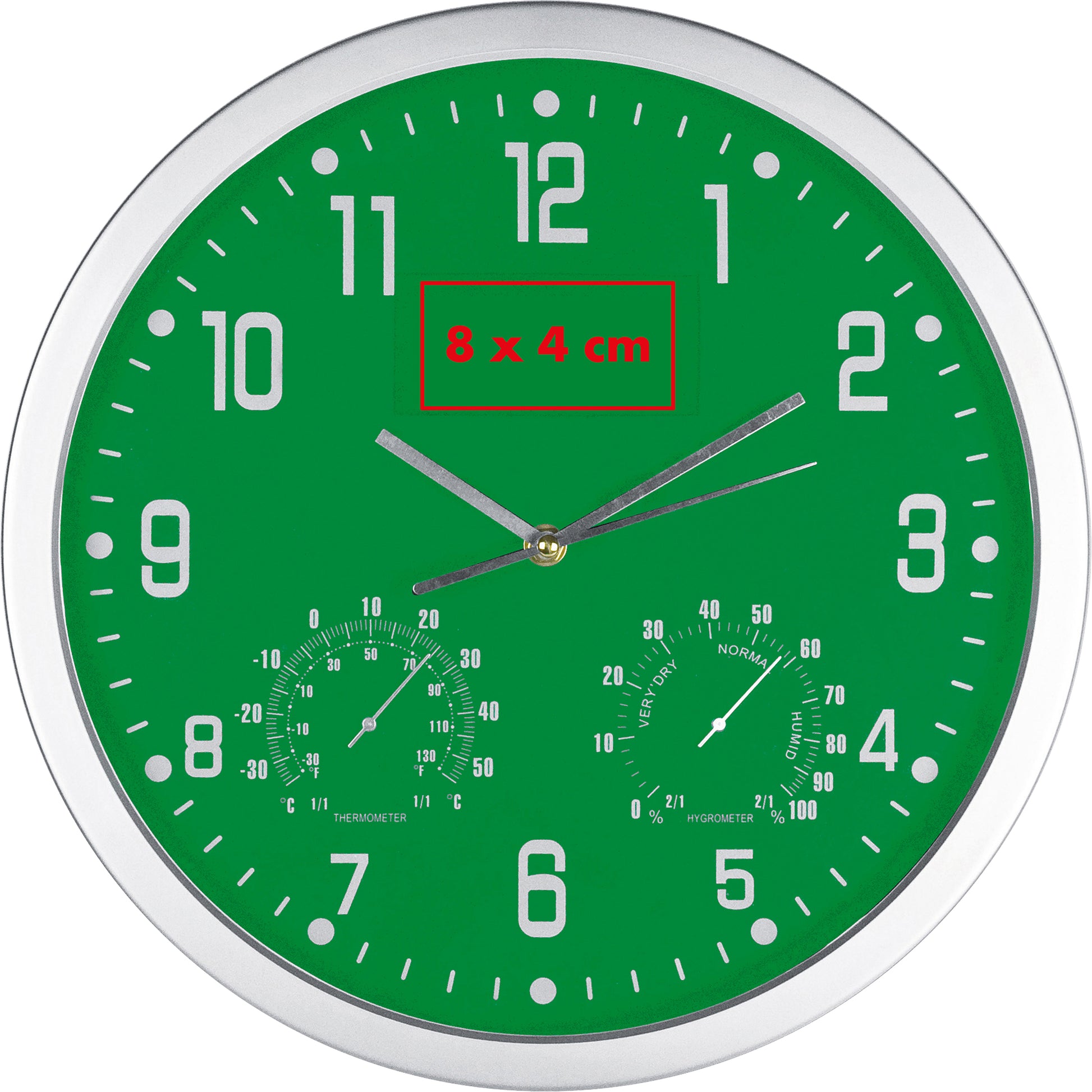 Wanduhr mit Hygro - und Thermometer MALCOLM