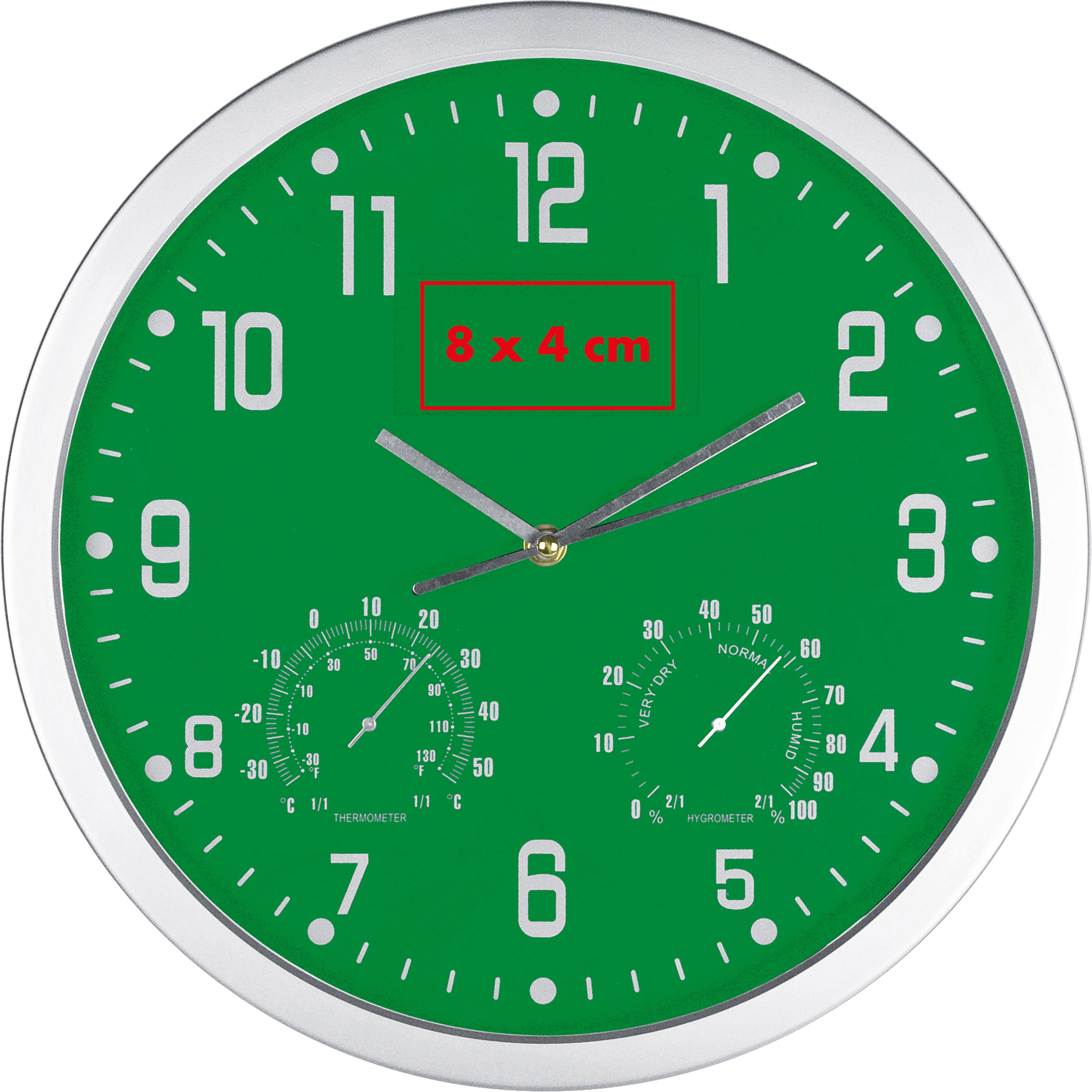 Wanduhr mit Hygro - und Thermometer MALCOLM