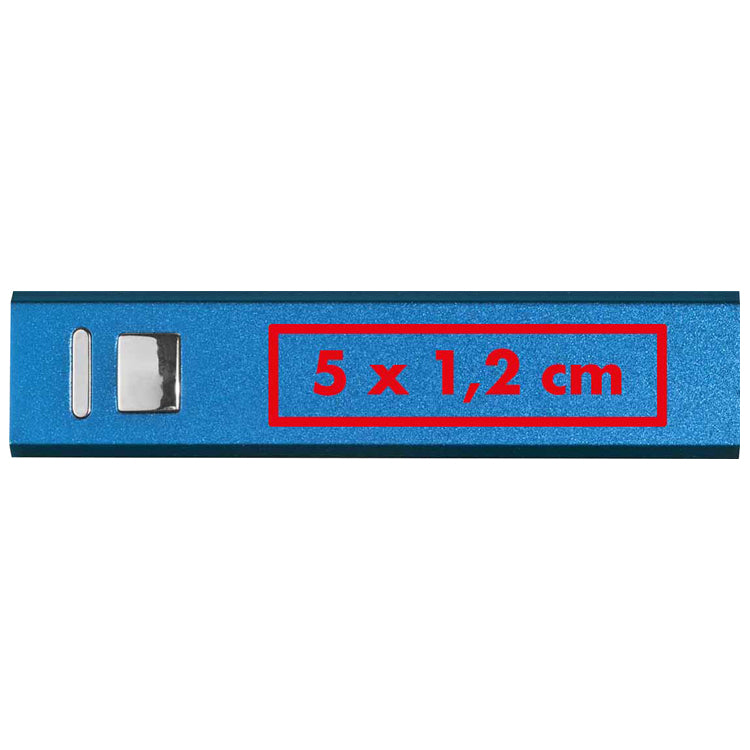 Powerbank 2.200 mAh aus Metall, inkl. Ladekabel OLEG