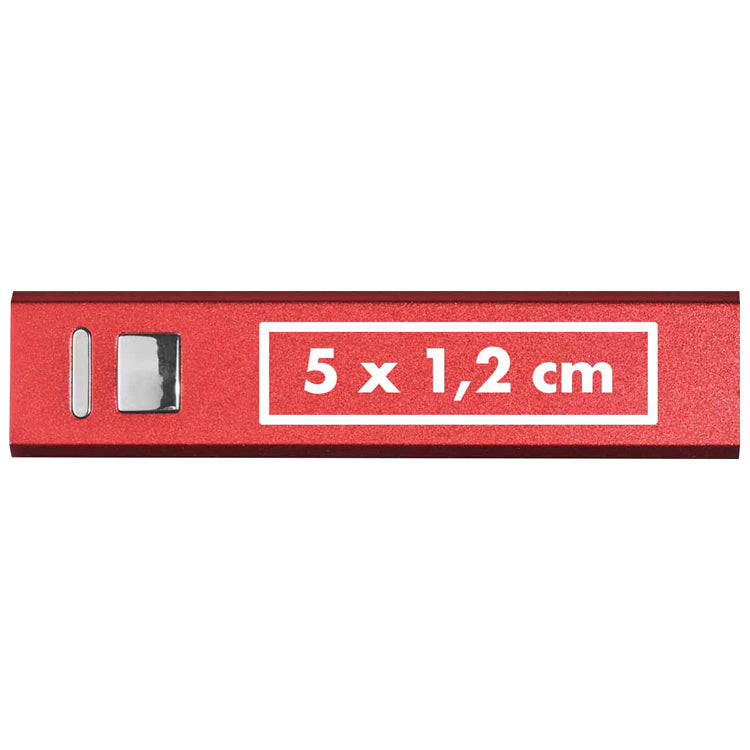Powerbank 2.200 mAh aus Metall, inkl. Ladekabel OLEG