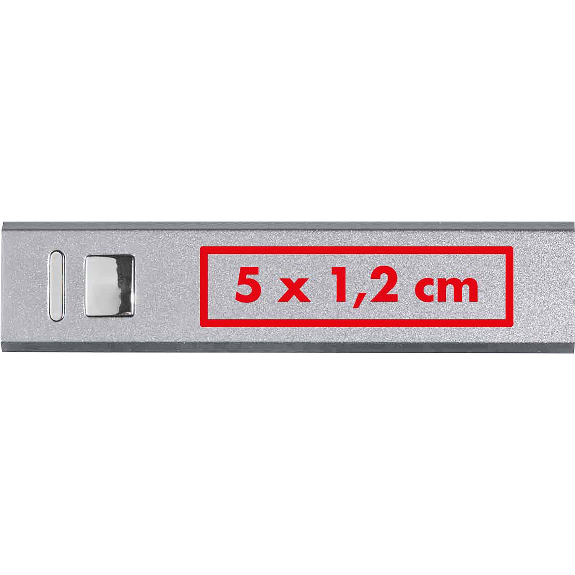 Powerbank 2.200 mAh aus Metall, inkl. Ladekabel OLEG