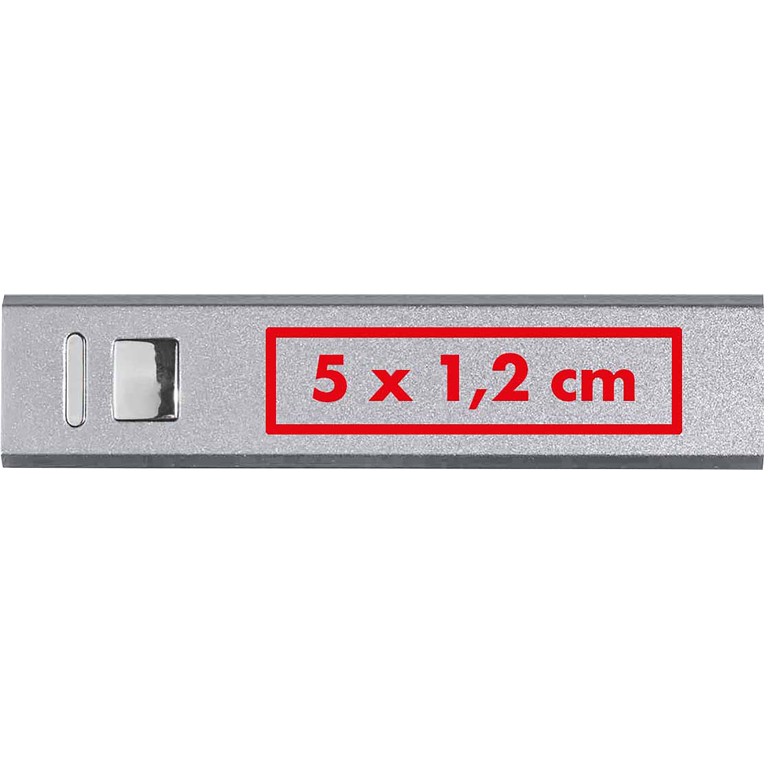Powerbank 2.200 mAh aus Metall, inkl. Ladekabel OLEG