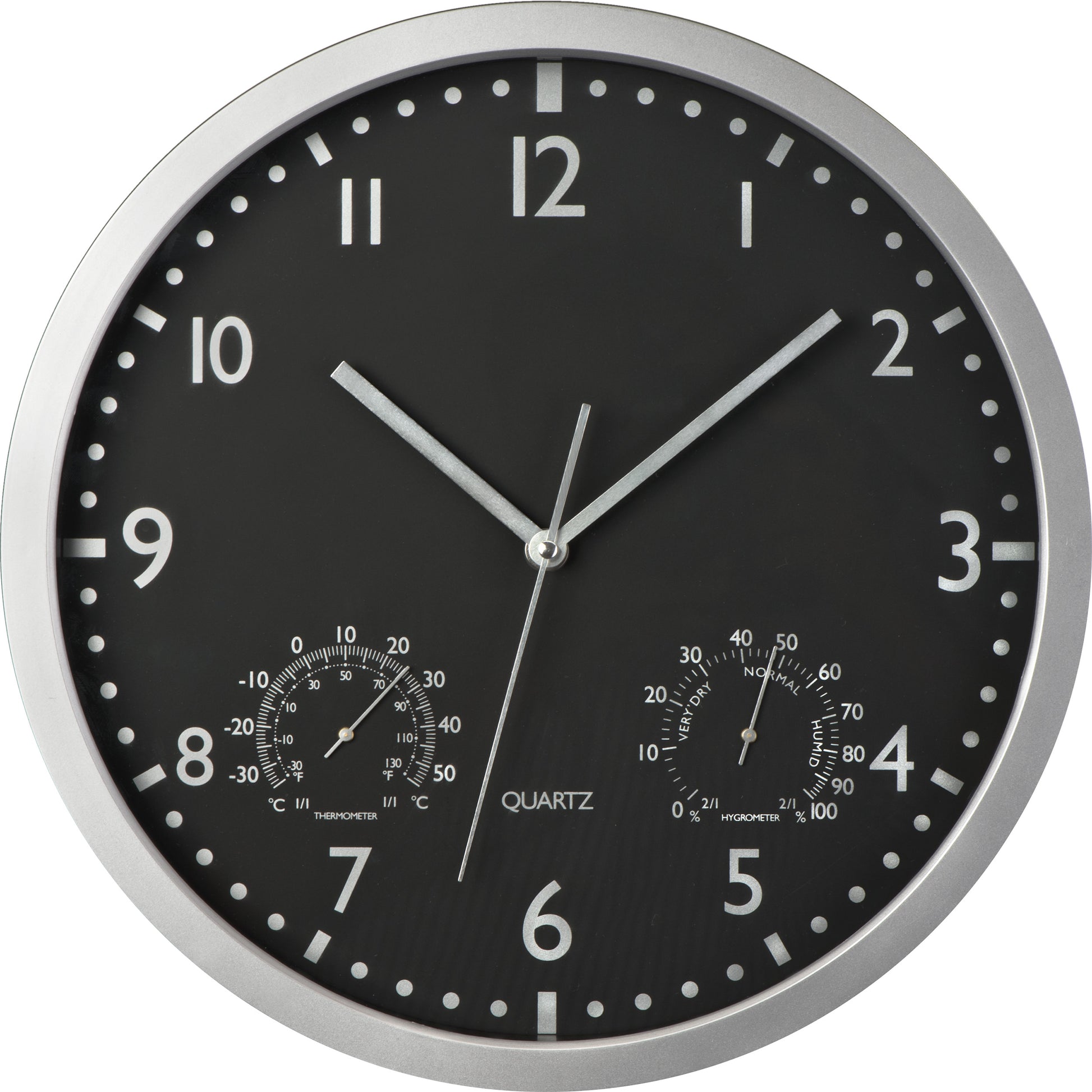 Wanduhr mit Hygro - und Thermometer LUIZA