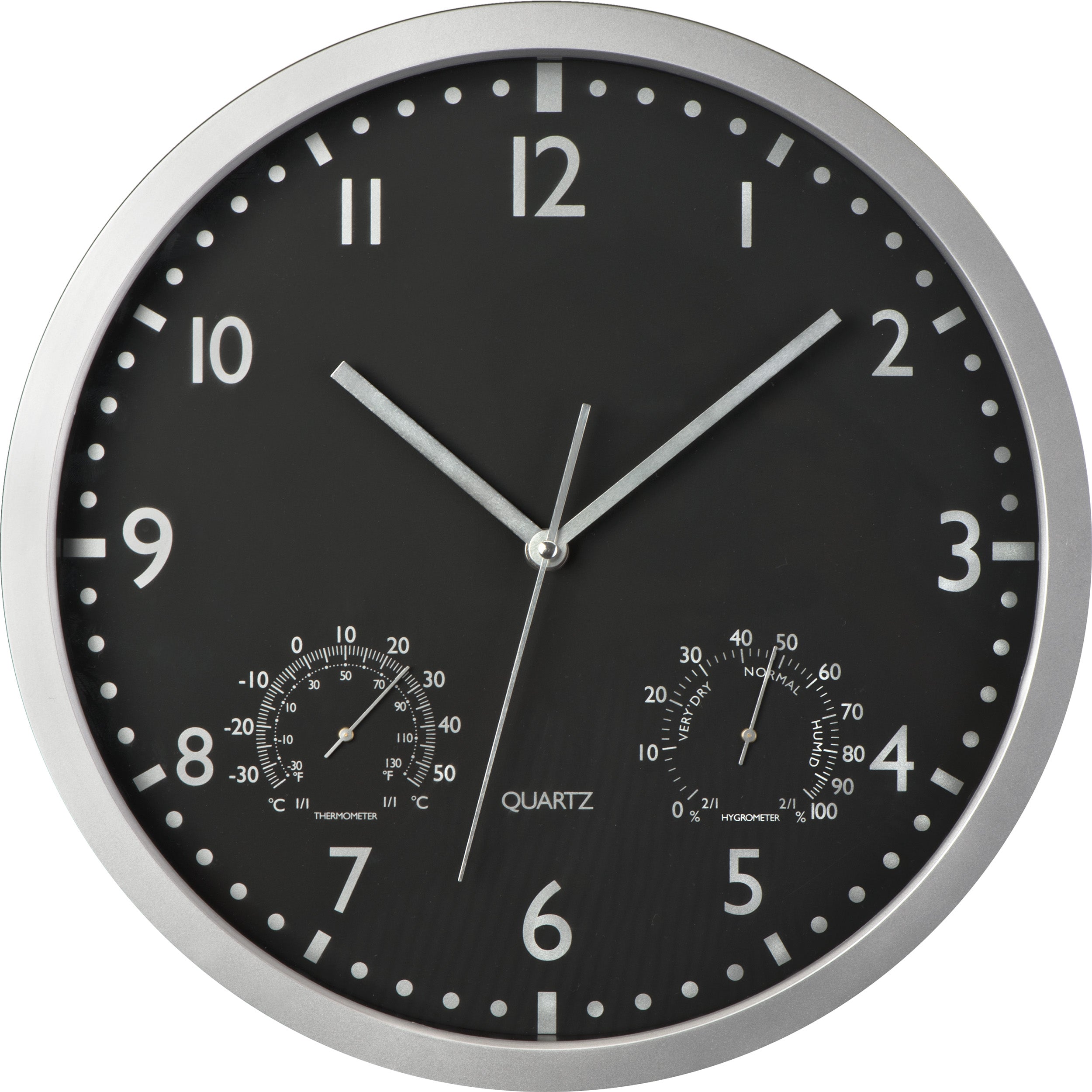 Wanduhr mit Hygro - und Thermometer LUIZA