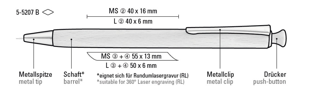 UMA FOREST B Druckbleistift – Druckskizze