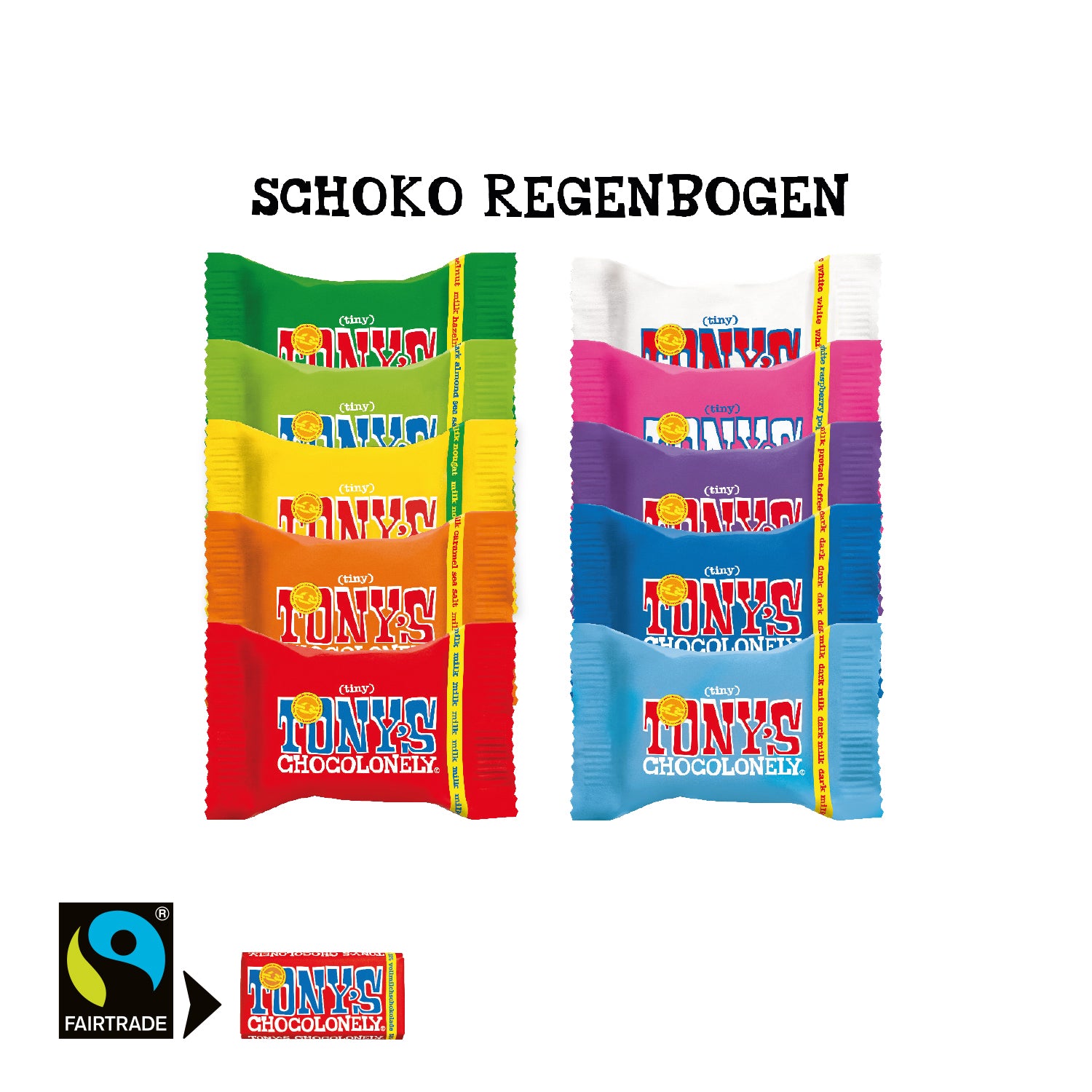 Adventskalender mit Tony’s Chocolonely Schokolade – Füllung