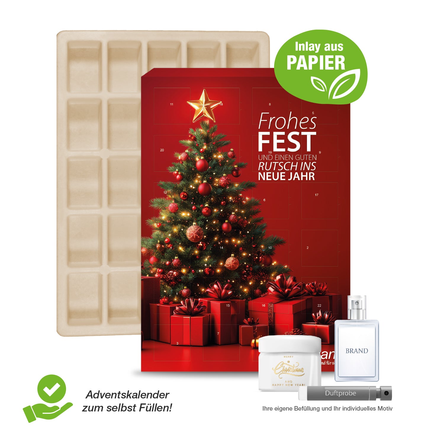 Adventskalender Universal – mit Papier-Inlay – Produktansicht