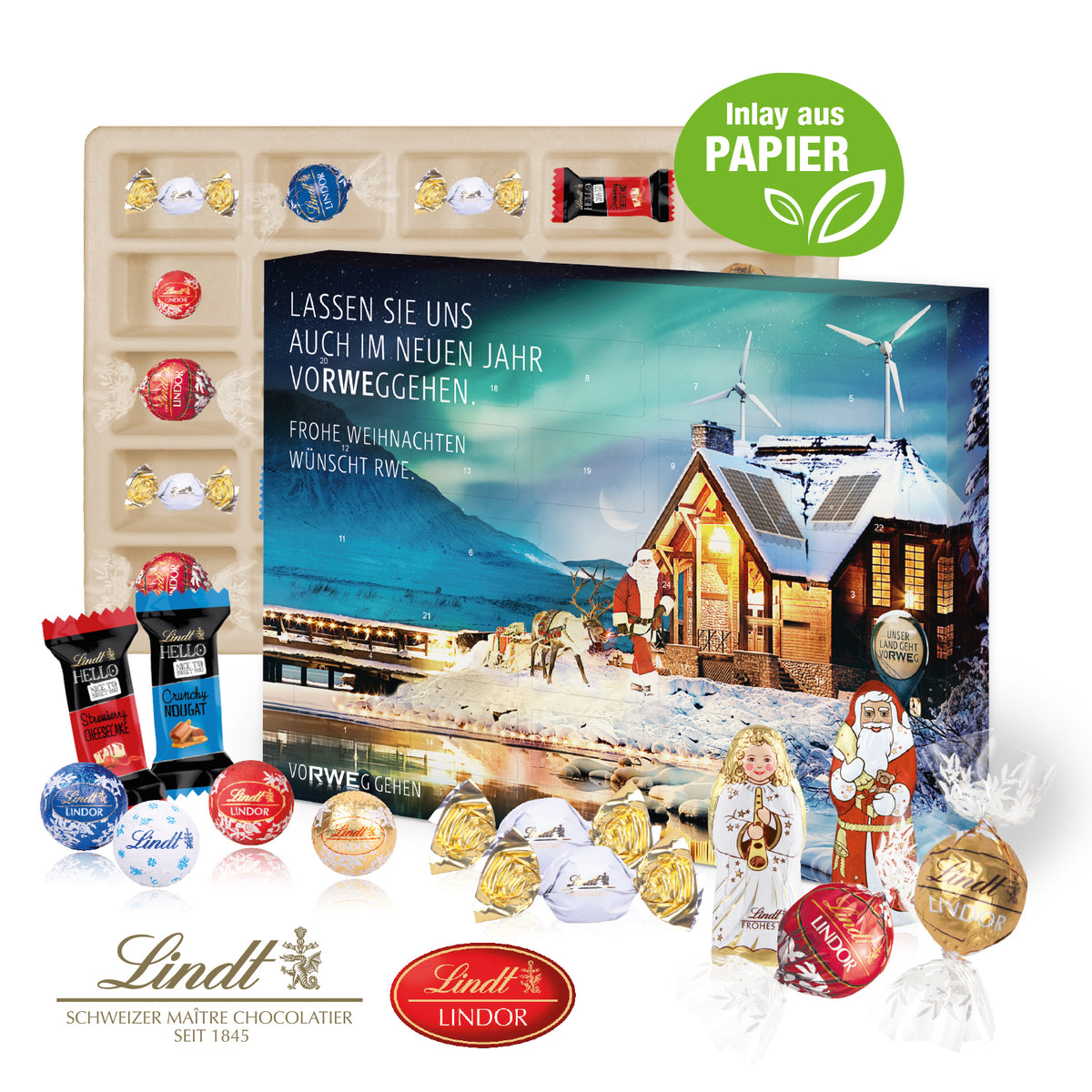 Adventskalender Lindt Premium Selection – mit Papier-Inlay