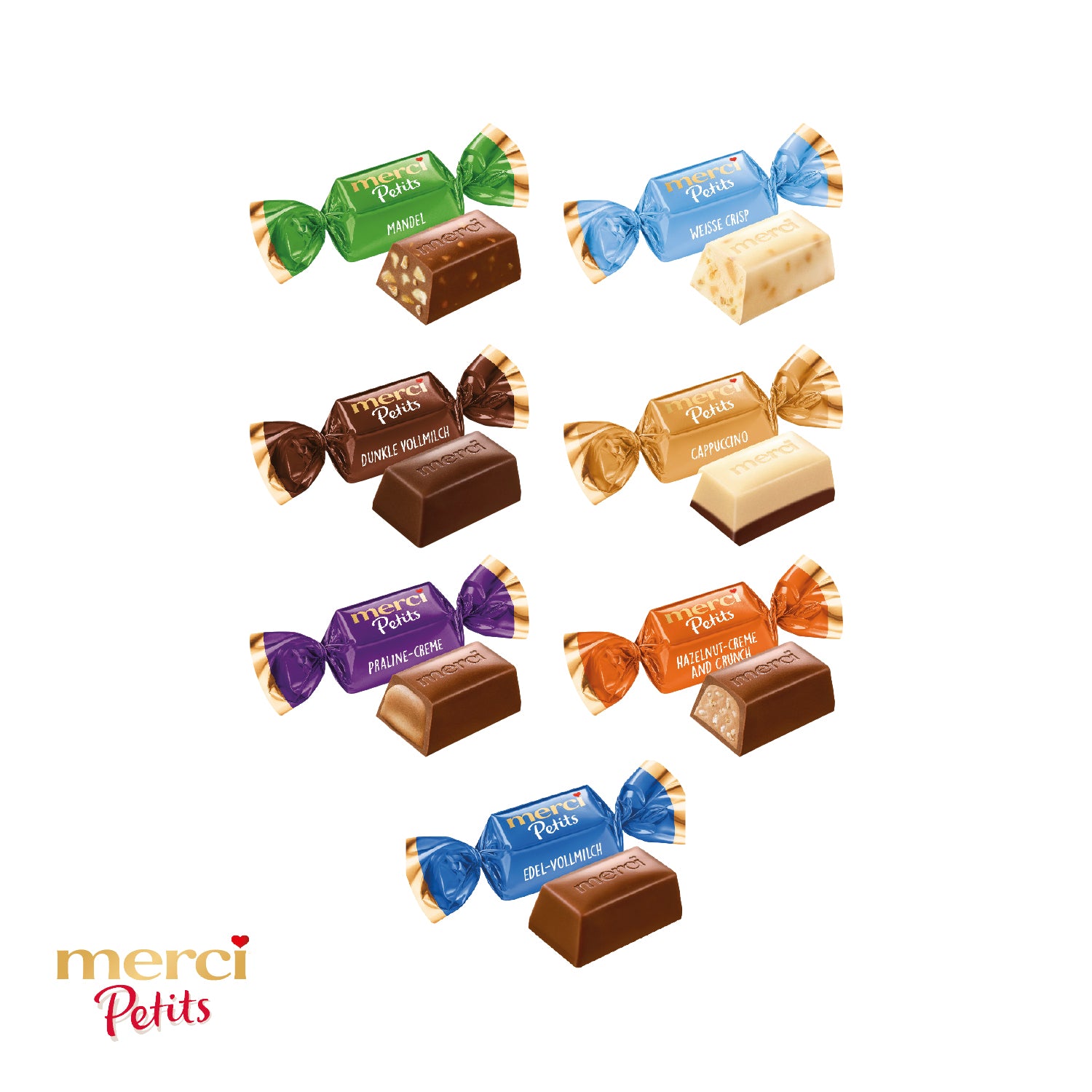 Adventskalender mit Merci Petits – mit Papier-Inlay – Füllung