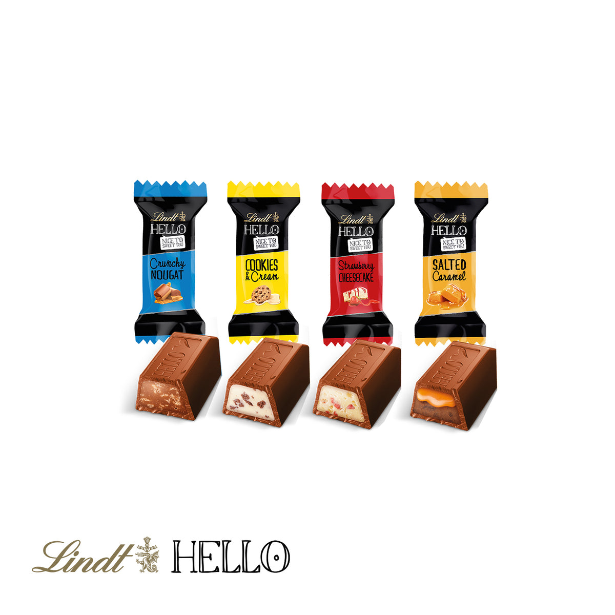 Wand-Adventskalender Lindt HELLO – mit Papier-Inlay – Füllung