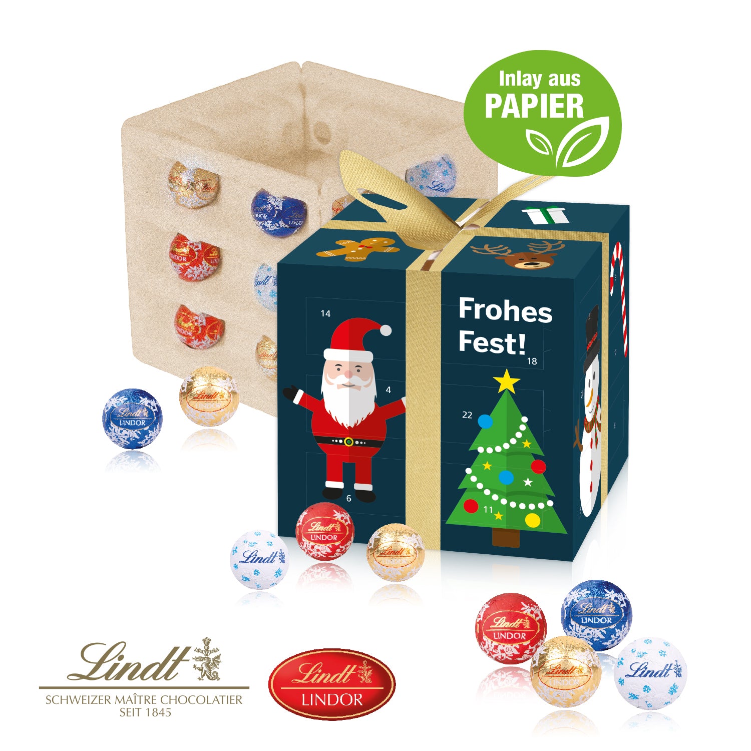 Lindt Cube-Adventskalender Geschenkzauber – Produktansicht