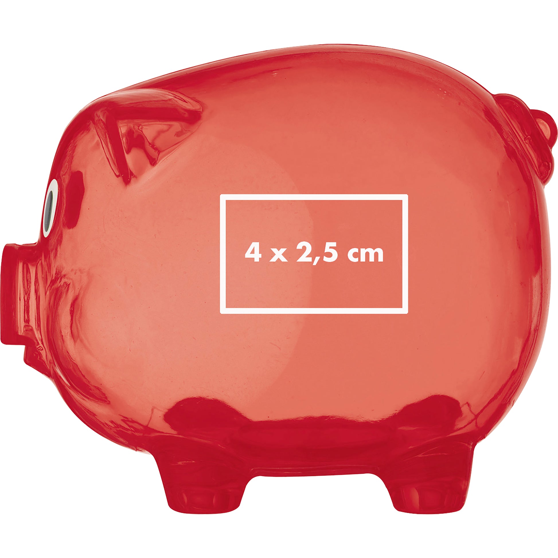 Transparentes Sparschwein TRUDY