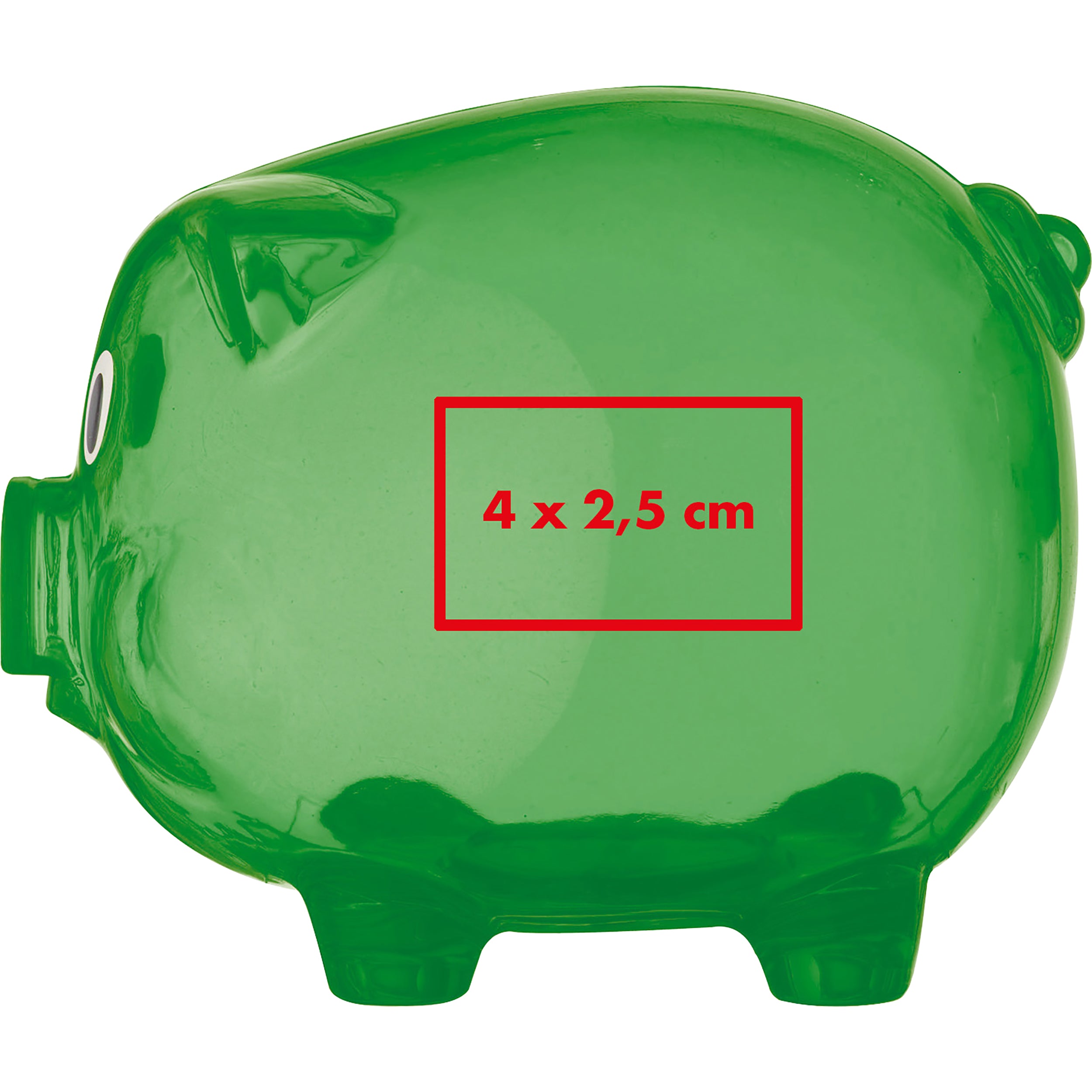 Transparentes Sparschwein TRUDY