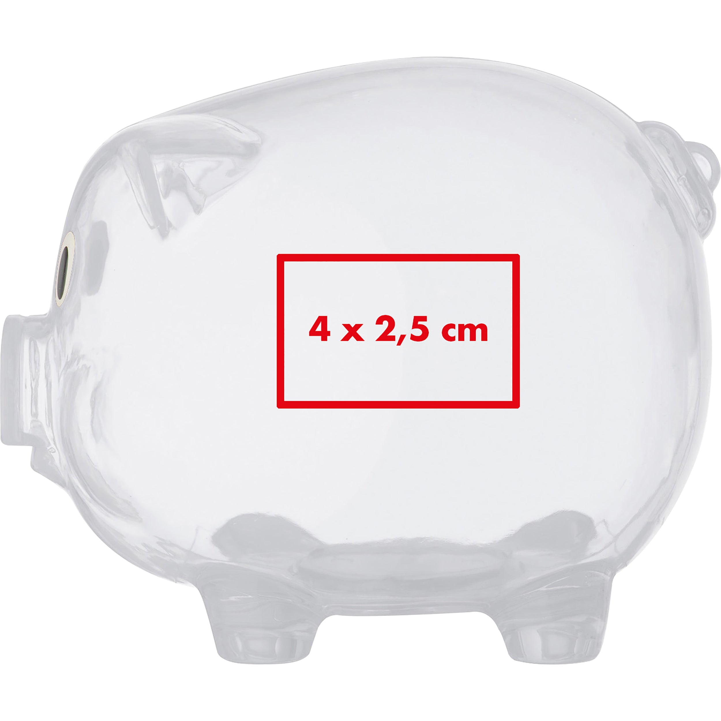 Transparentes Sparschwein TRUDY