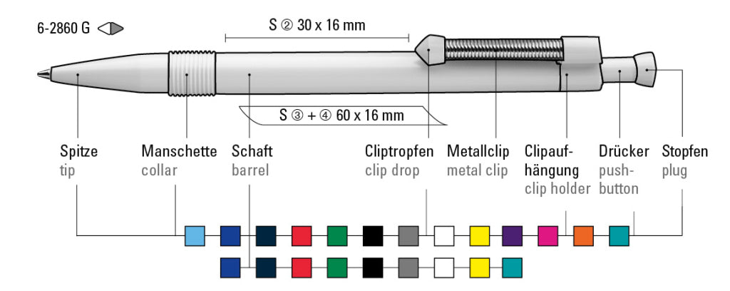 UMA FLEXI Druckkugelschreiber – Druckskizze