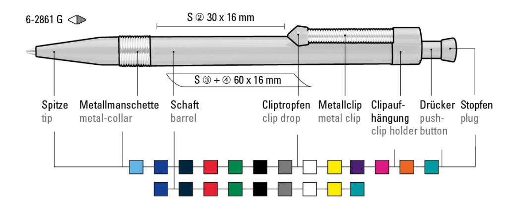 UMA FLEXI M Druckkugelschreiber – Druckskizze