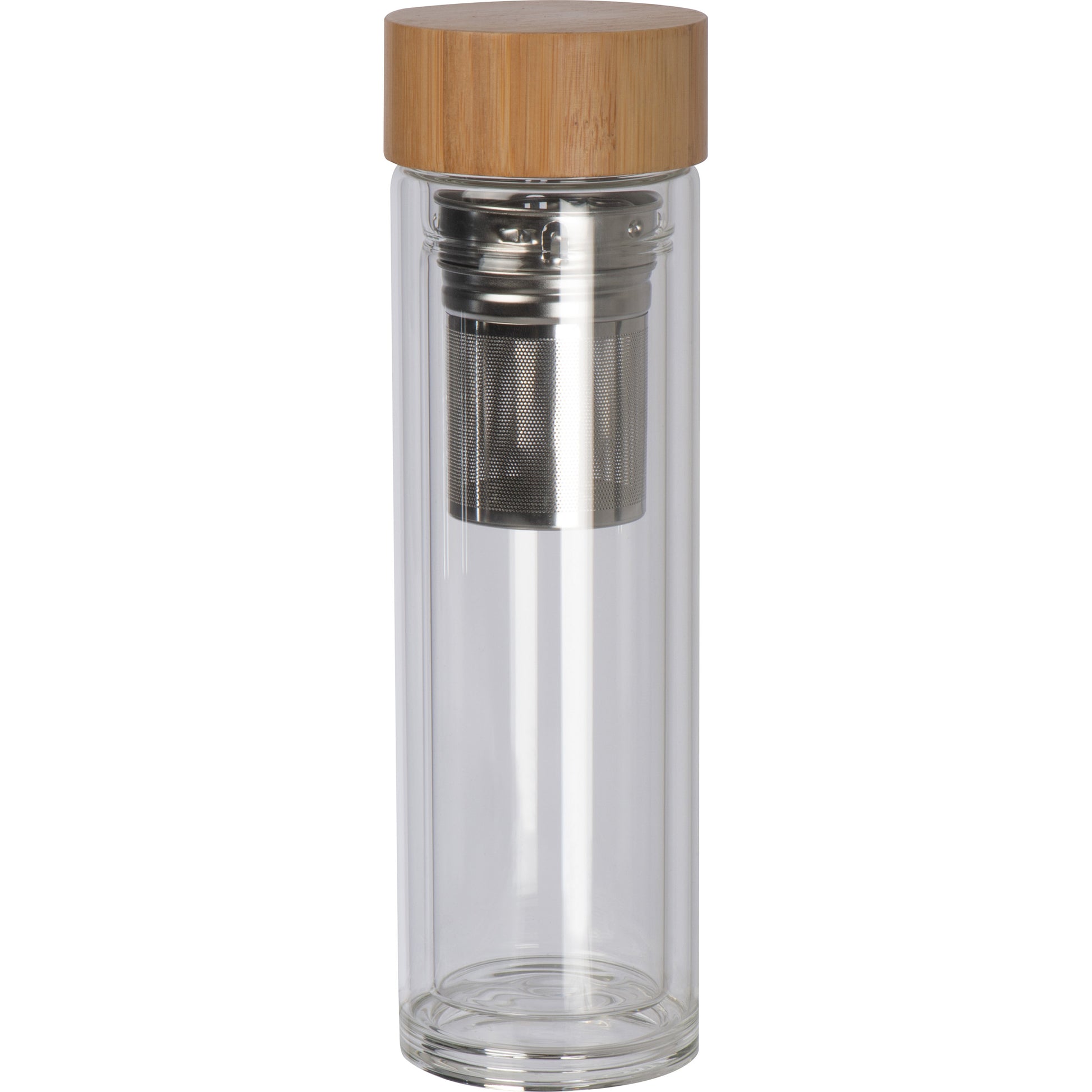 Vakuum Borosilikat Glasflasche mit Teesieb, 420 ml HENDRIK