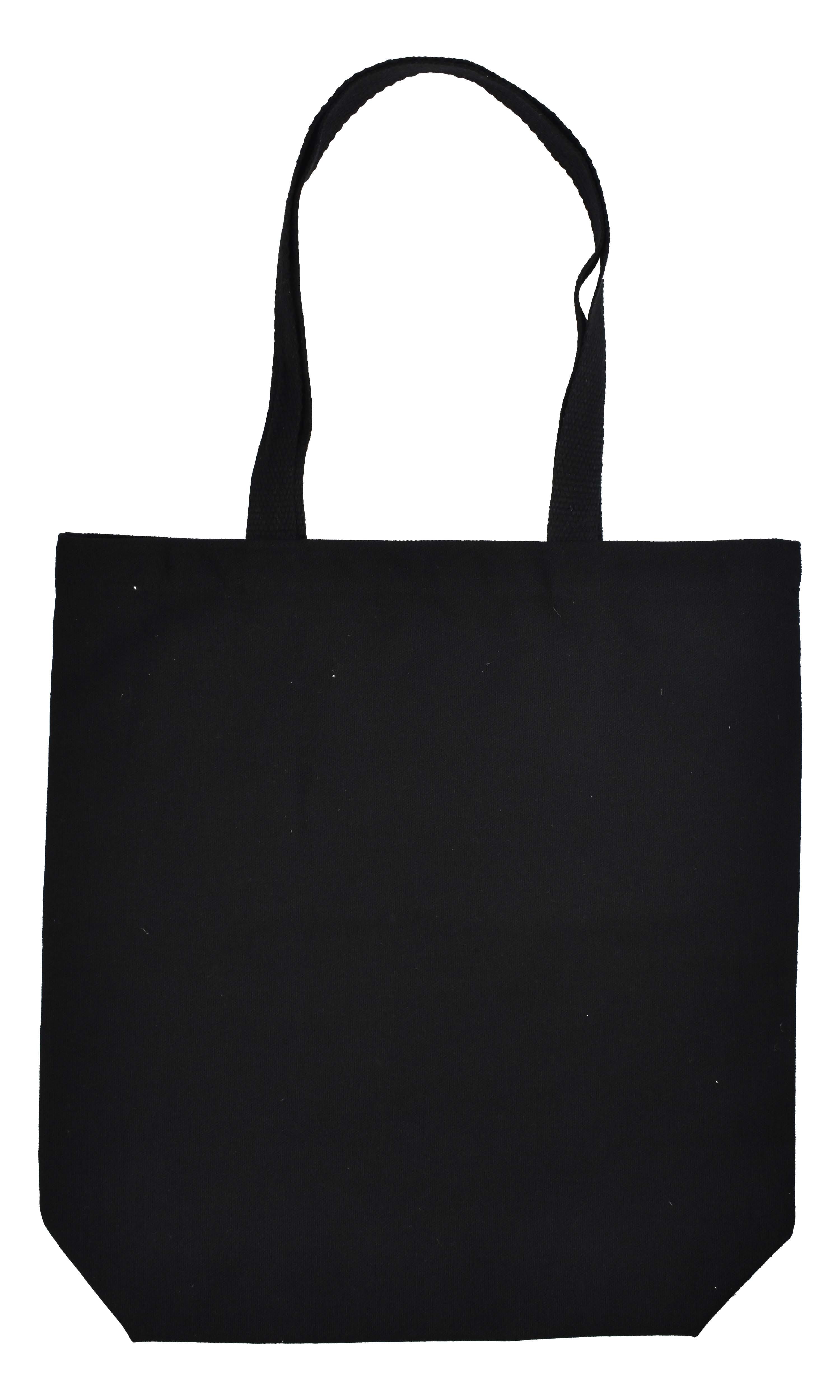 Baumwolltasche mit langen Henkeln und Bodenfalte, 300 g/m²
