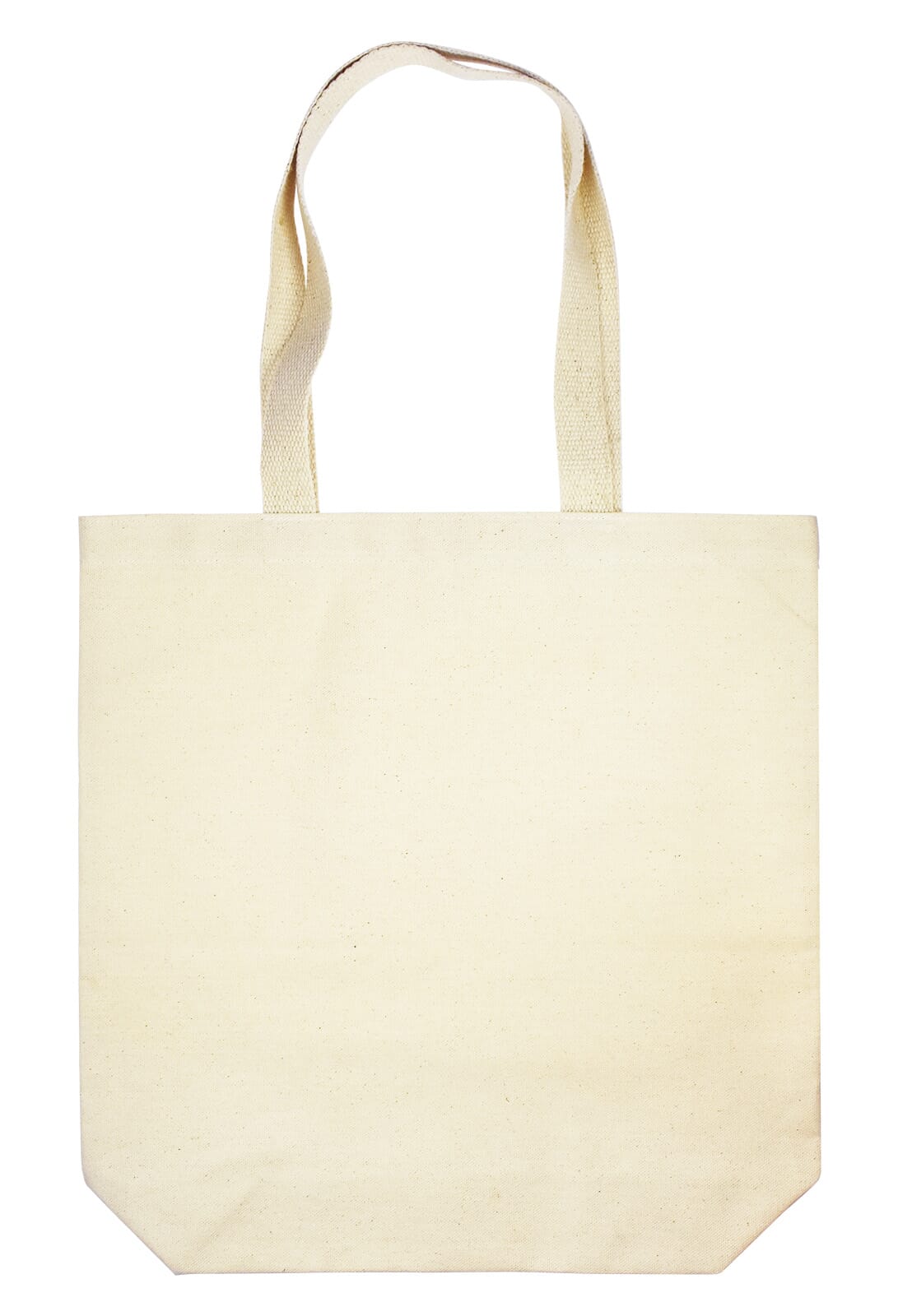 Baumwolltasche mit langen Henkeln und Bodenfalte, 300 g/m²