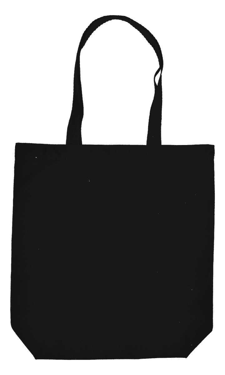 Bio-Baumwolltasche mit langen Henkeln und Bodenfalte, 300 g/m²