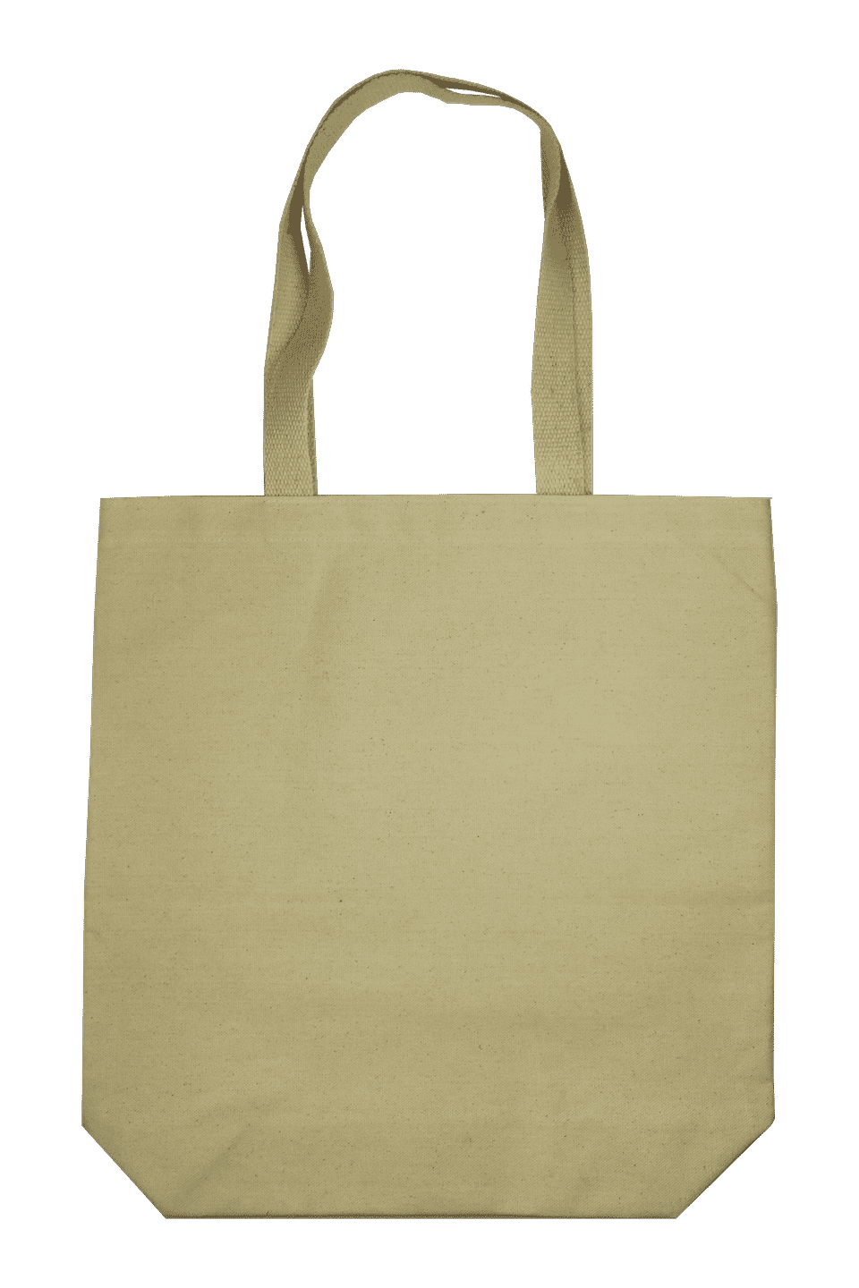 Bio-Baumwolltasche mit langen Henkeln und Bodenfalte, 300 g/m²