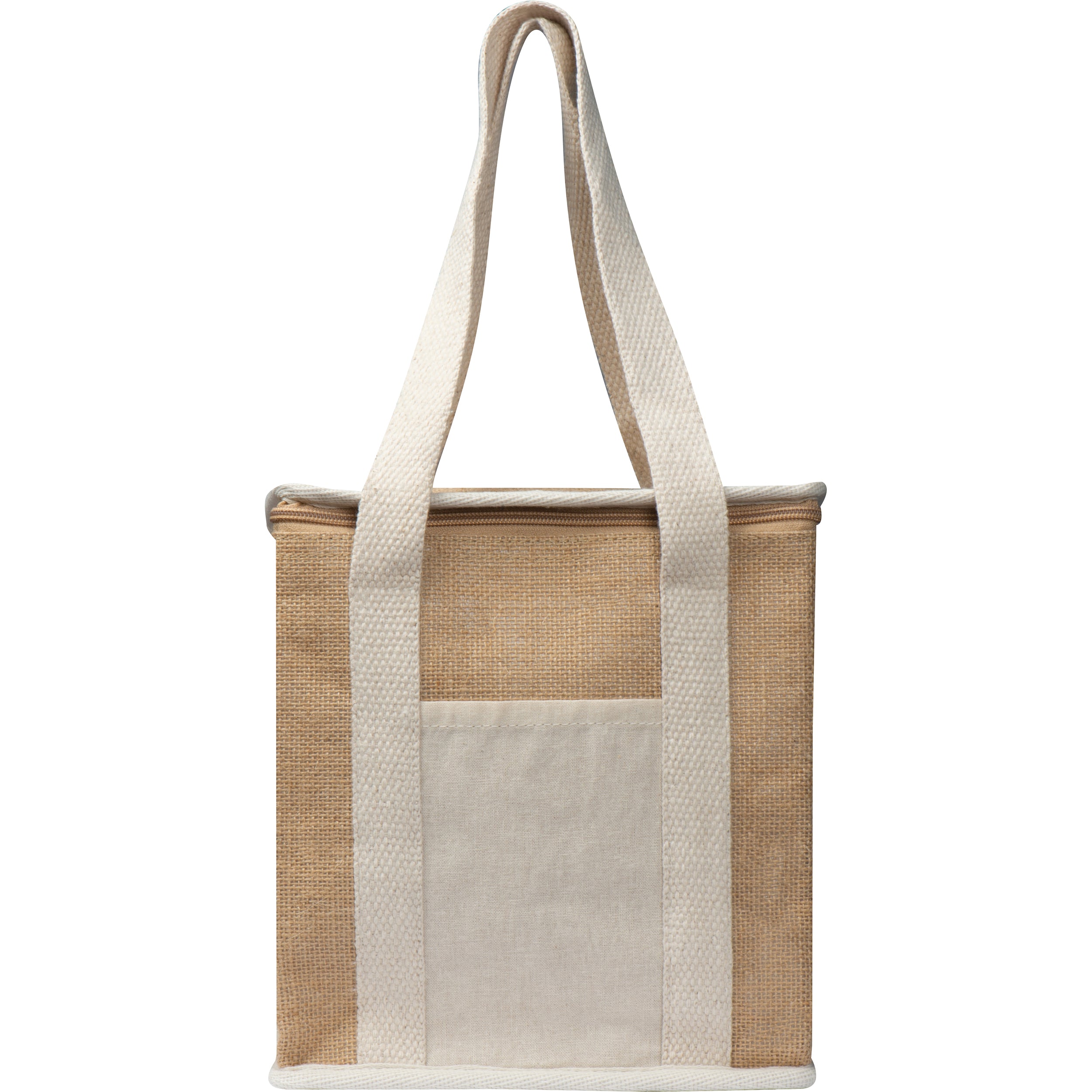Jute Kühltasche mit langen Henkeln