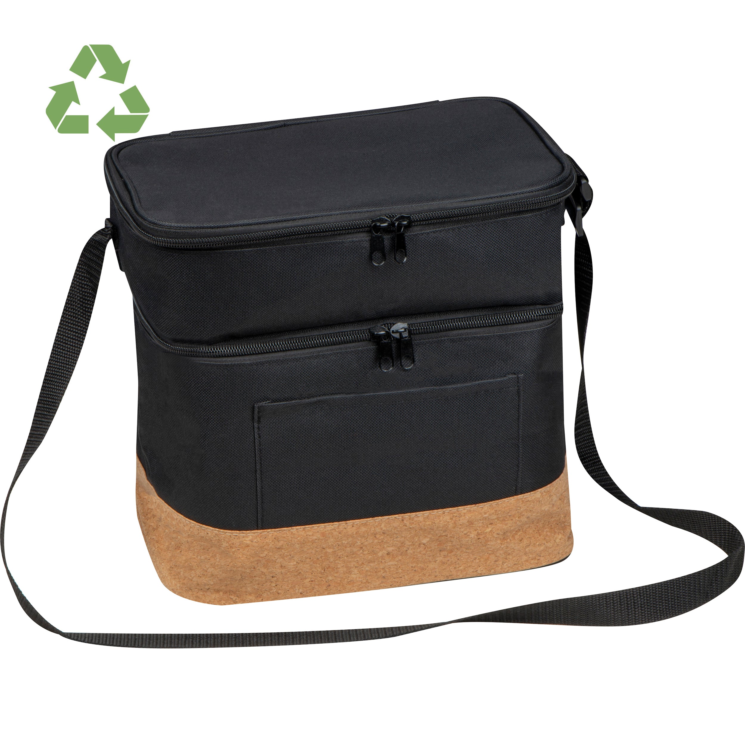 Kühltasche aus RPET mit Extrafach und Korkboden WOLFGANG