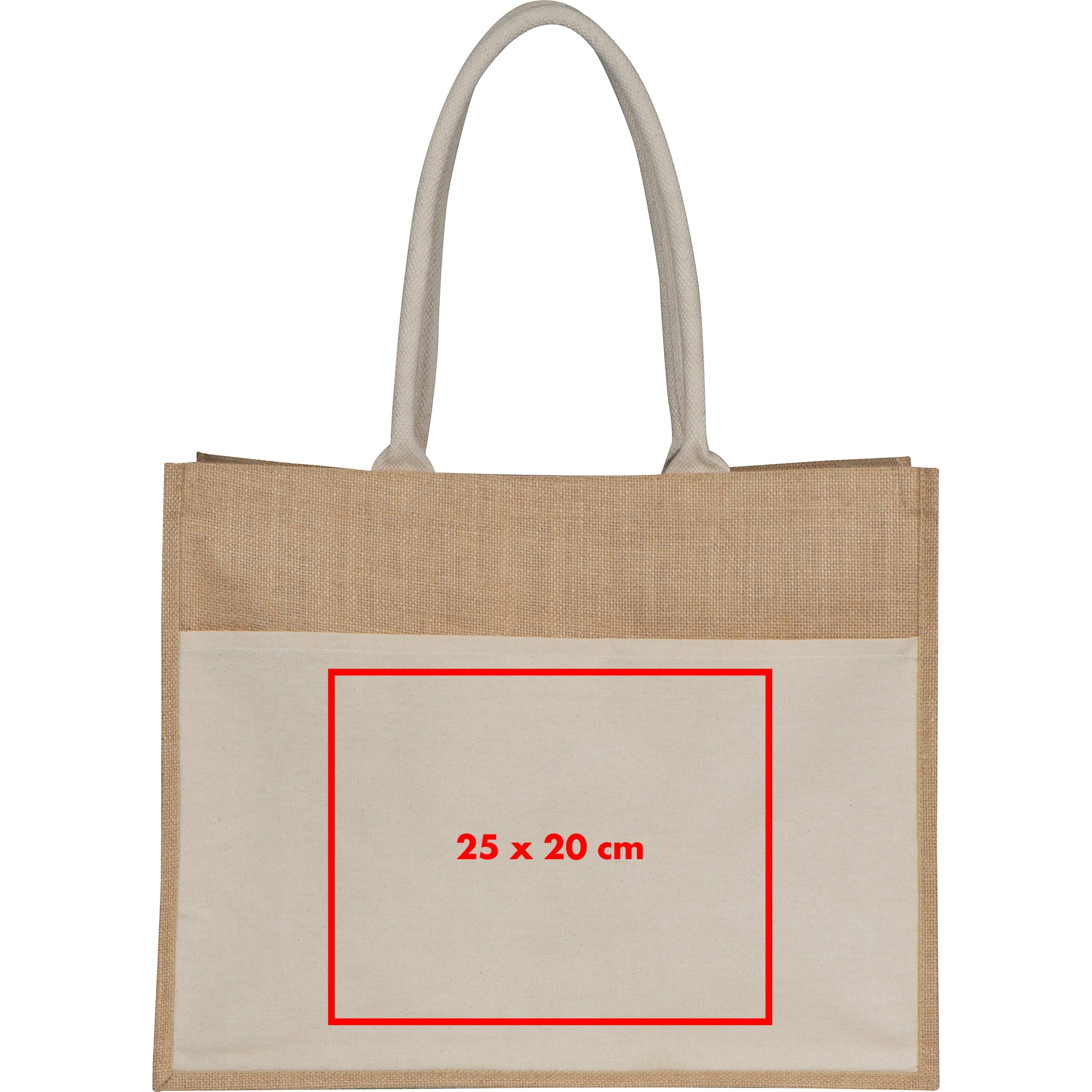 Jutetasche mit Vorfach ANA