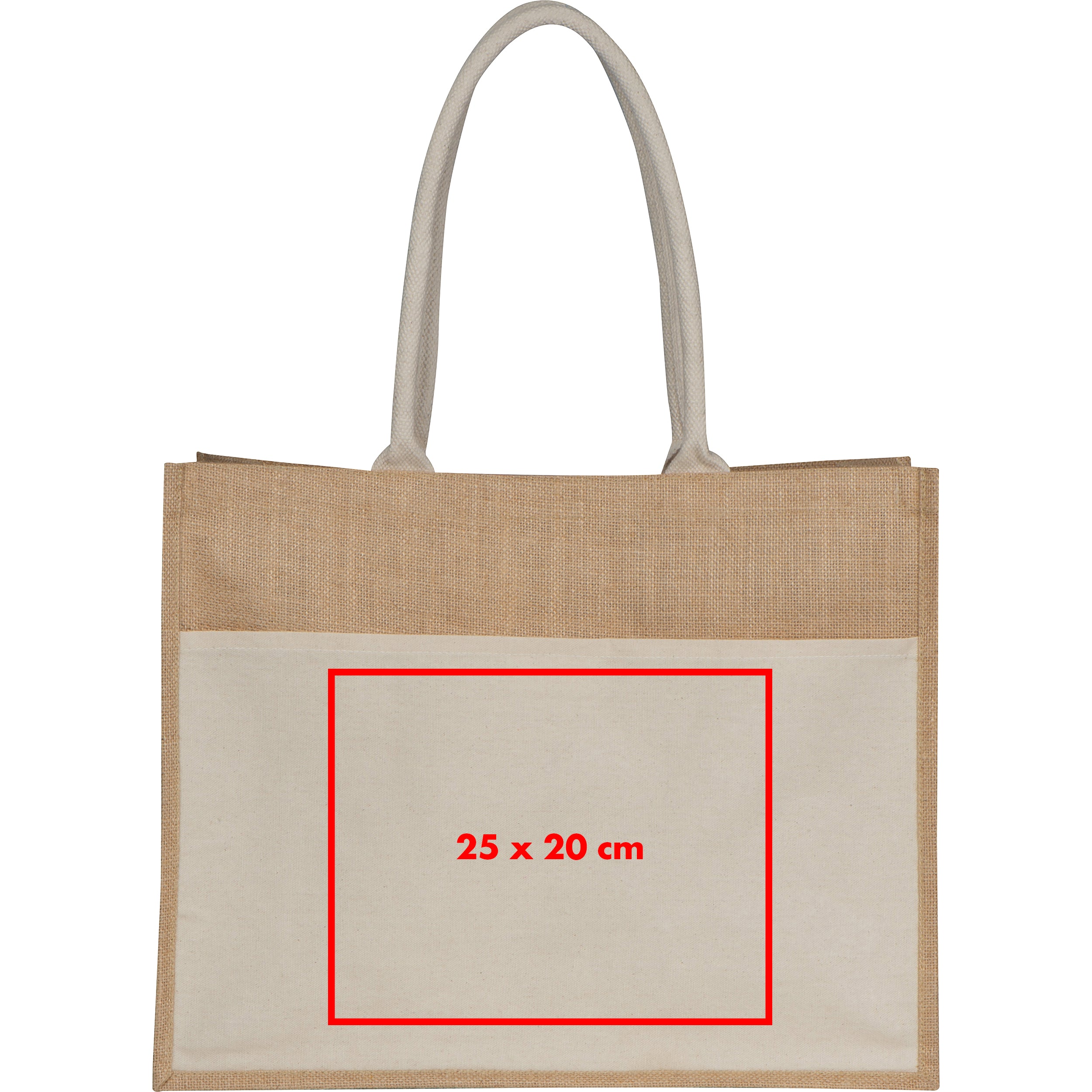 Jutetasche mit Vorfach ANA