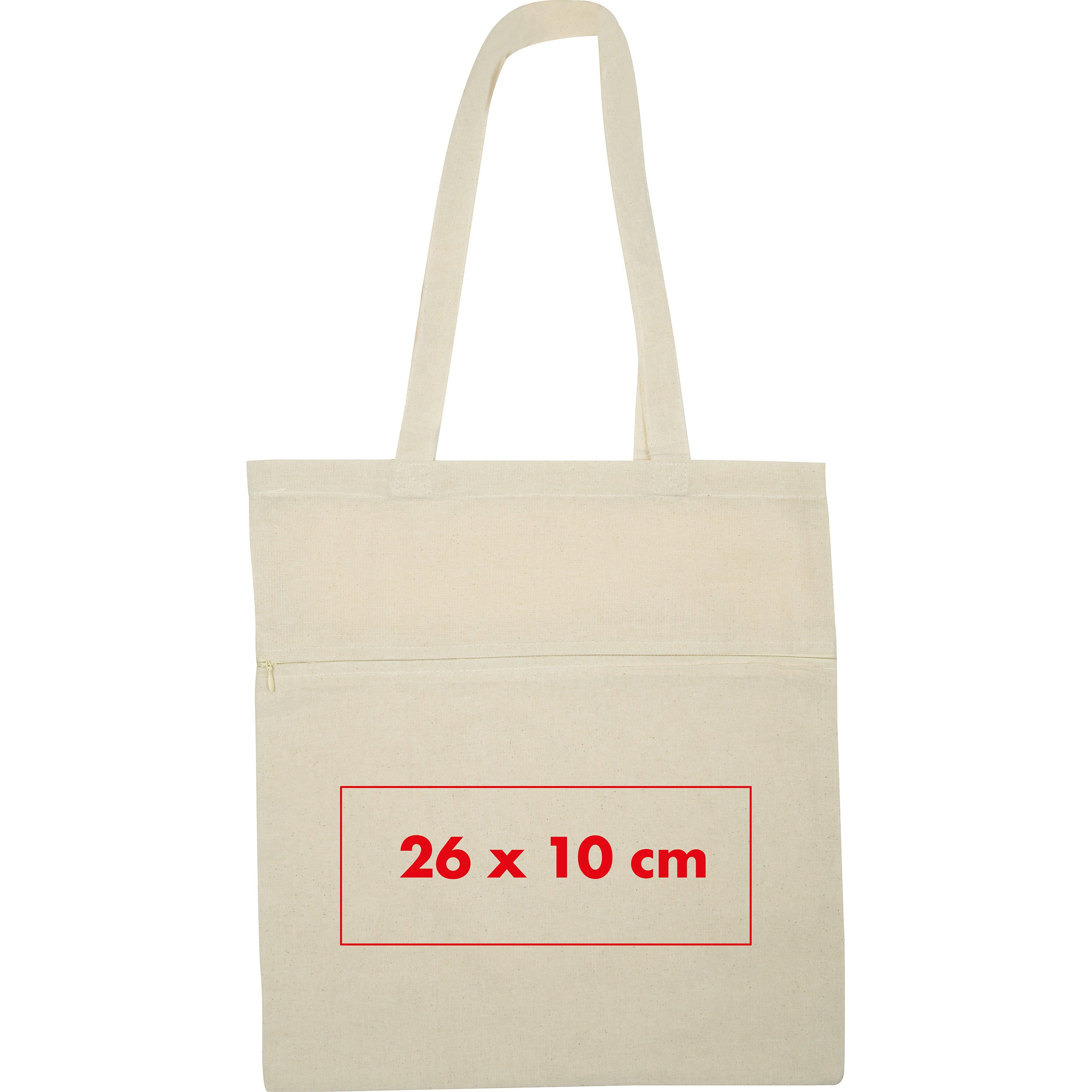 Baumwolltasche mit Reißverschlussfach NORBERT