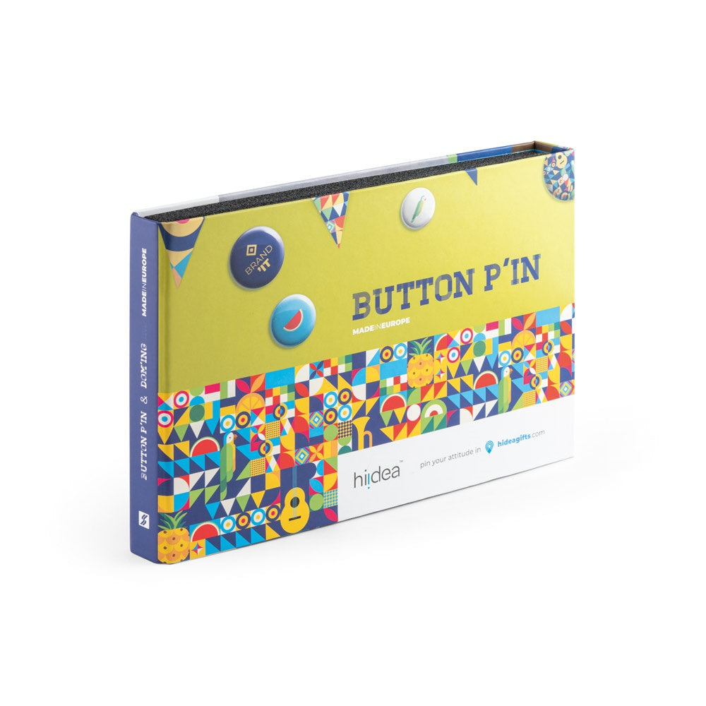 PIN & DOMING SHOWCASE. Mustermappe 2 in 1 Pin und Doming – zusätzliche Ansicht