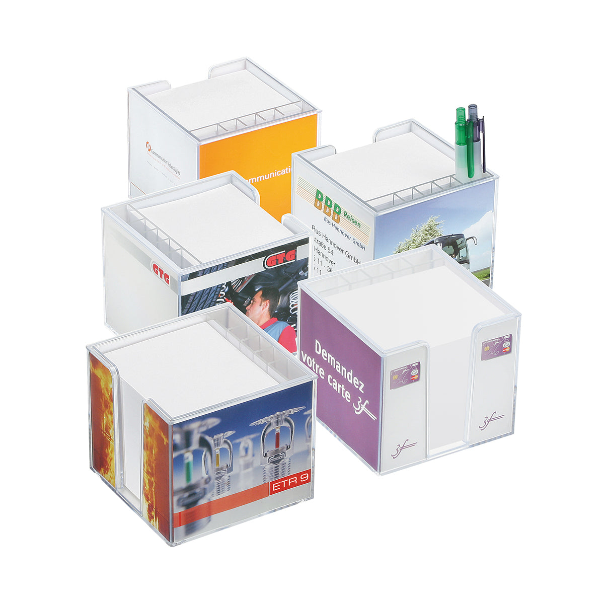Zettelbox mit Köcher "Sigma", doppelwandig – Bild 2